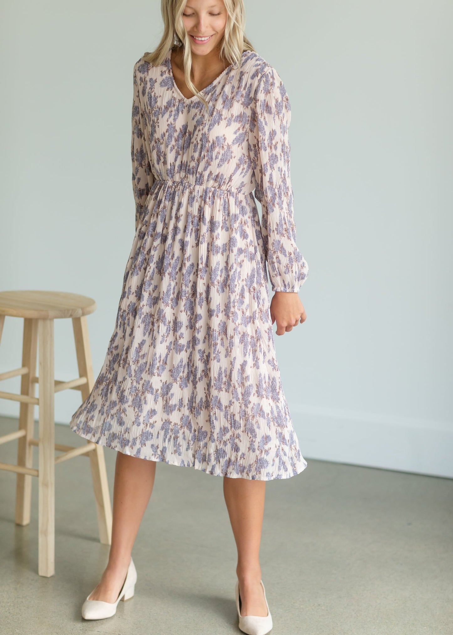 Lavender Blush Pleated Midi Dress - FINAL SALE Dresses