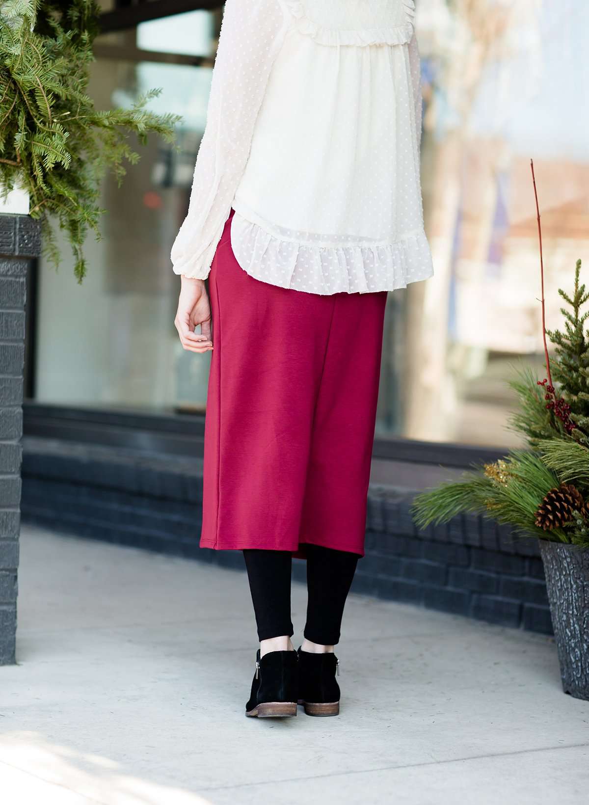 Layered Ruffle Blouse Tops