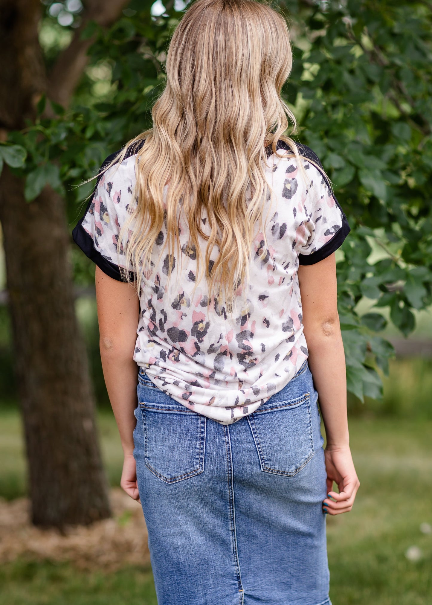 Leopard Basic Pocket Tee - FINAL SALE Tops