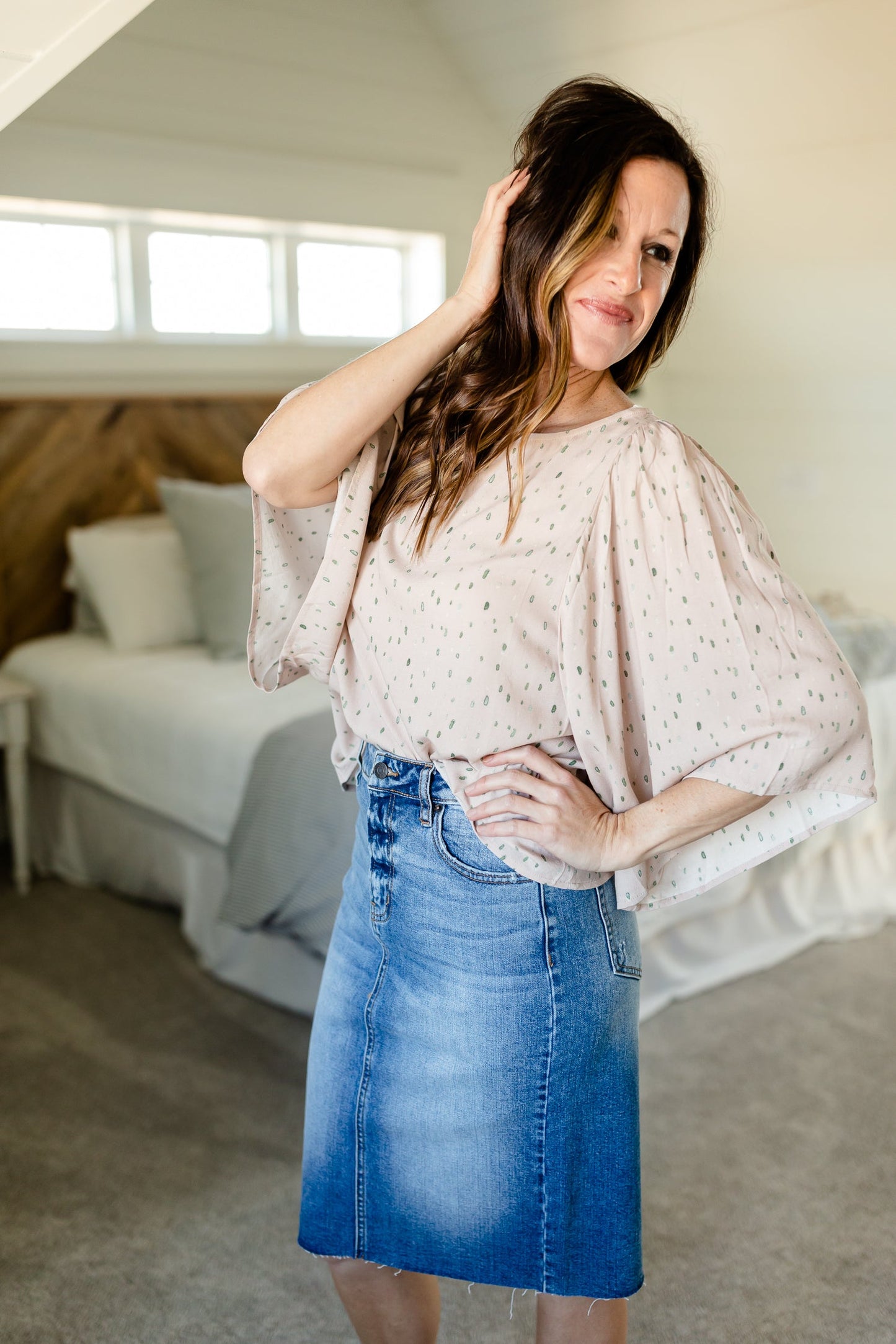 Light Wash Classic Midi Skirt - FINAL SALE Skirts