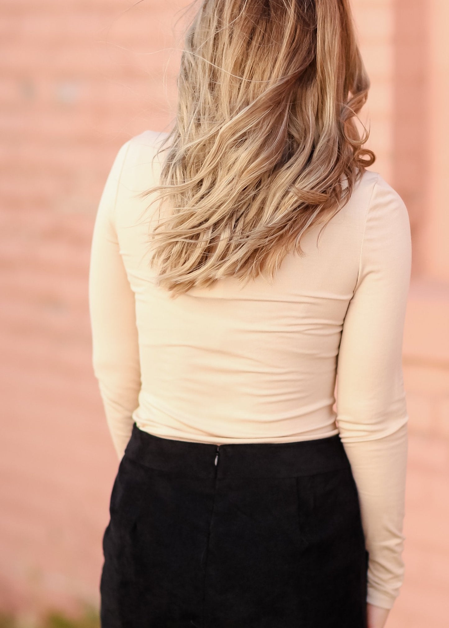 Long Sleeve Layering Turtle Neck Top Tops By Together