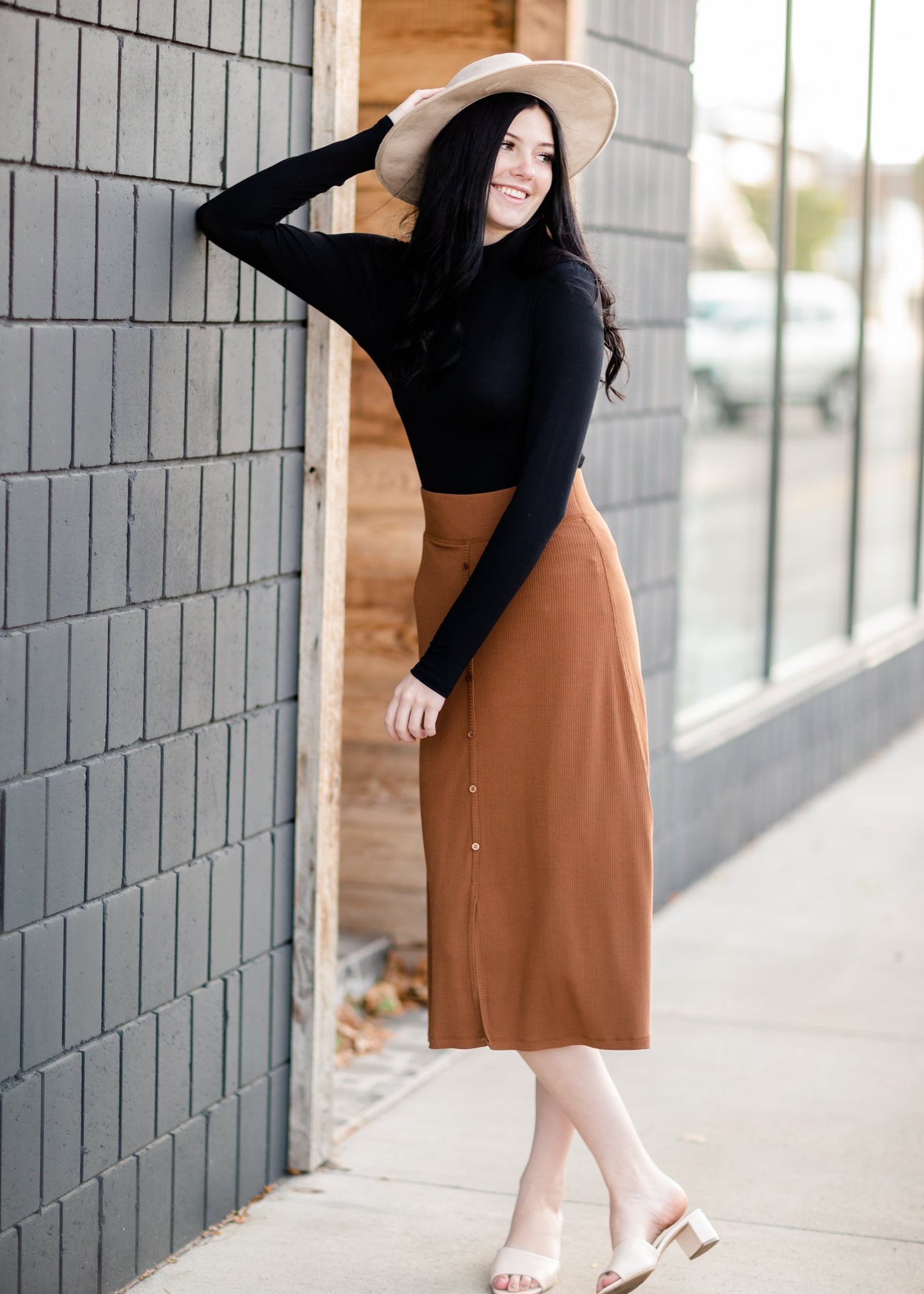 Long Sleeve Layering Turtle Neck Top Tops By Together