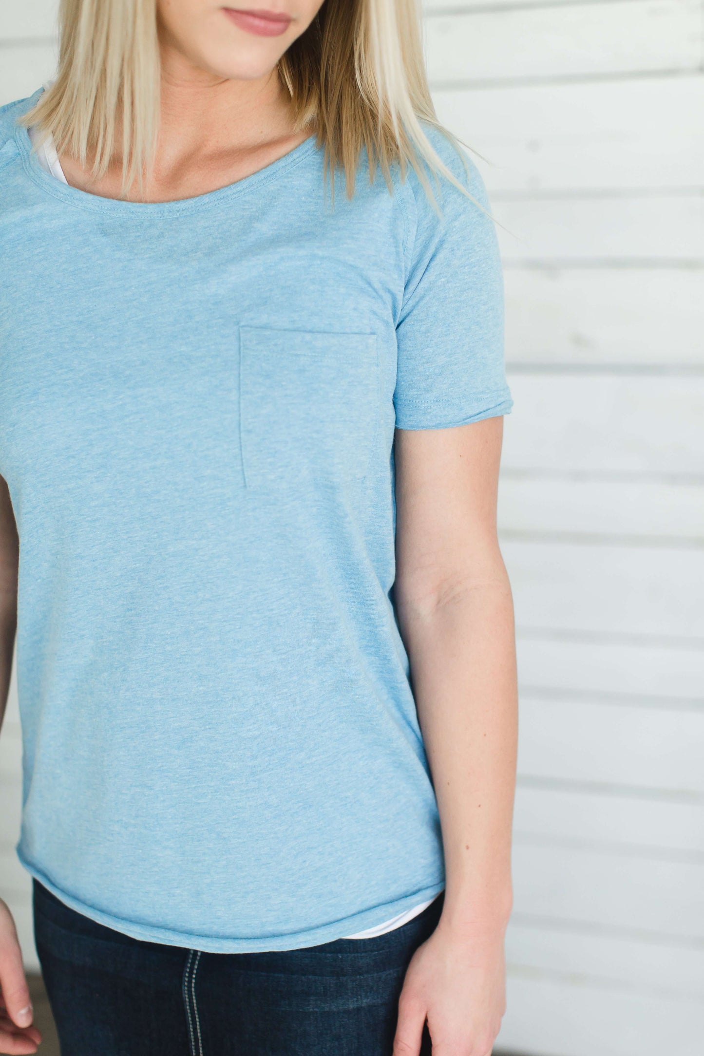 Loose Raglan Top - FINAL SALE Tops Light Blue / S