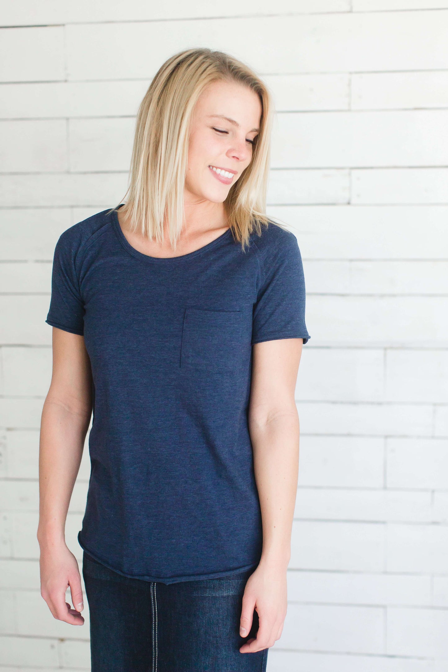 Loose Raglan Top - FINAL SALE Tops Navy / S