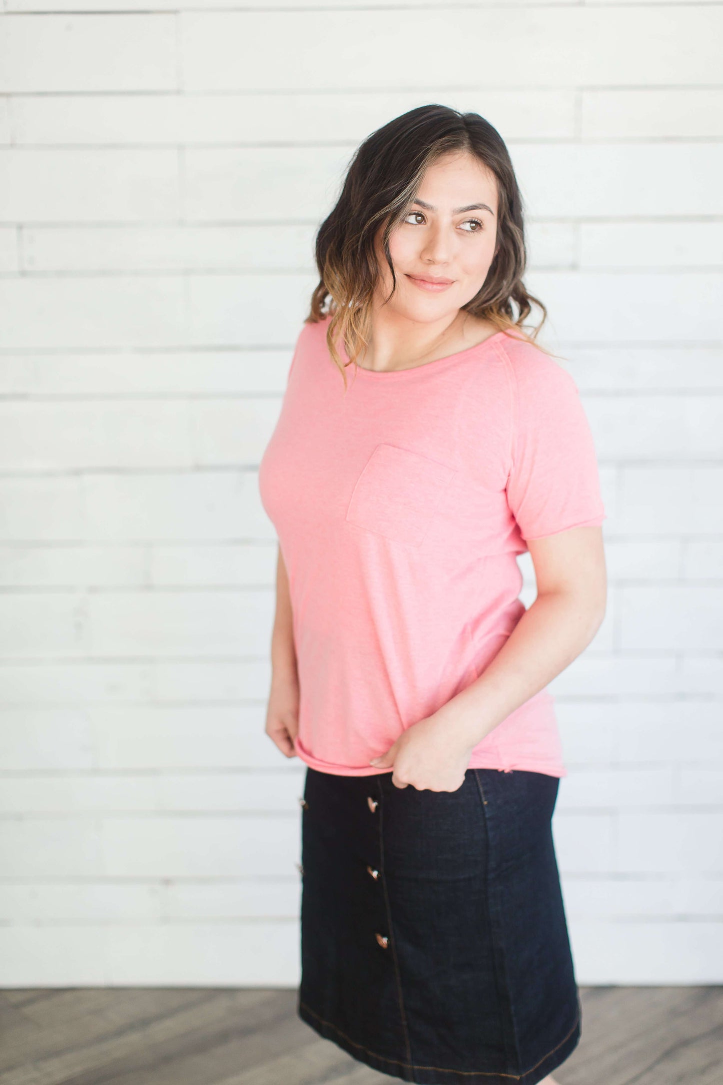 Loose Raglan Top - FINAL SALE Tops Salmon / S