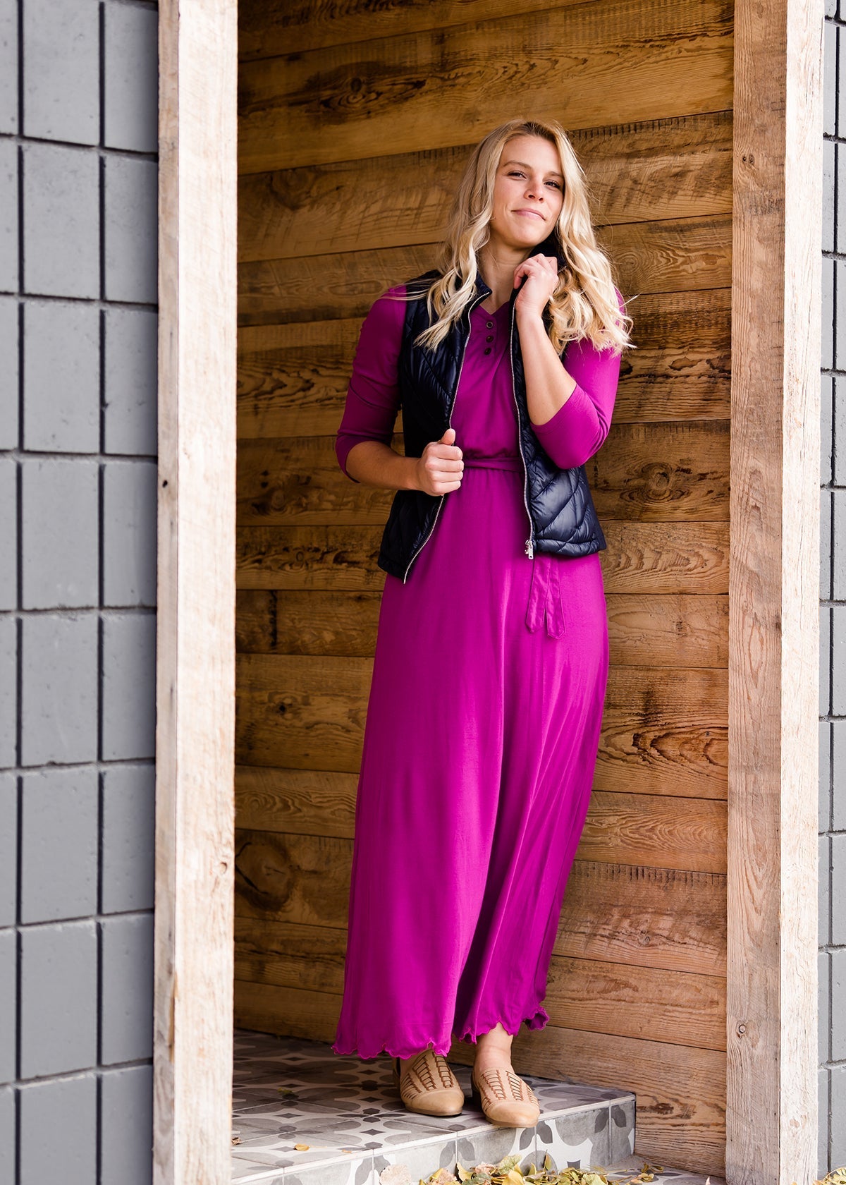 Lydia Button Front Maxi Dress - FINAL SALE Dresses