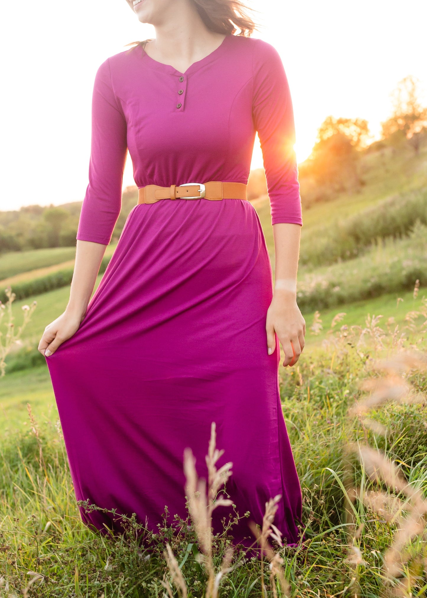 Lydia Button Front Maxi Dress - FINAL SALE Dresses