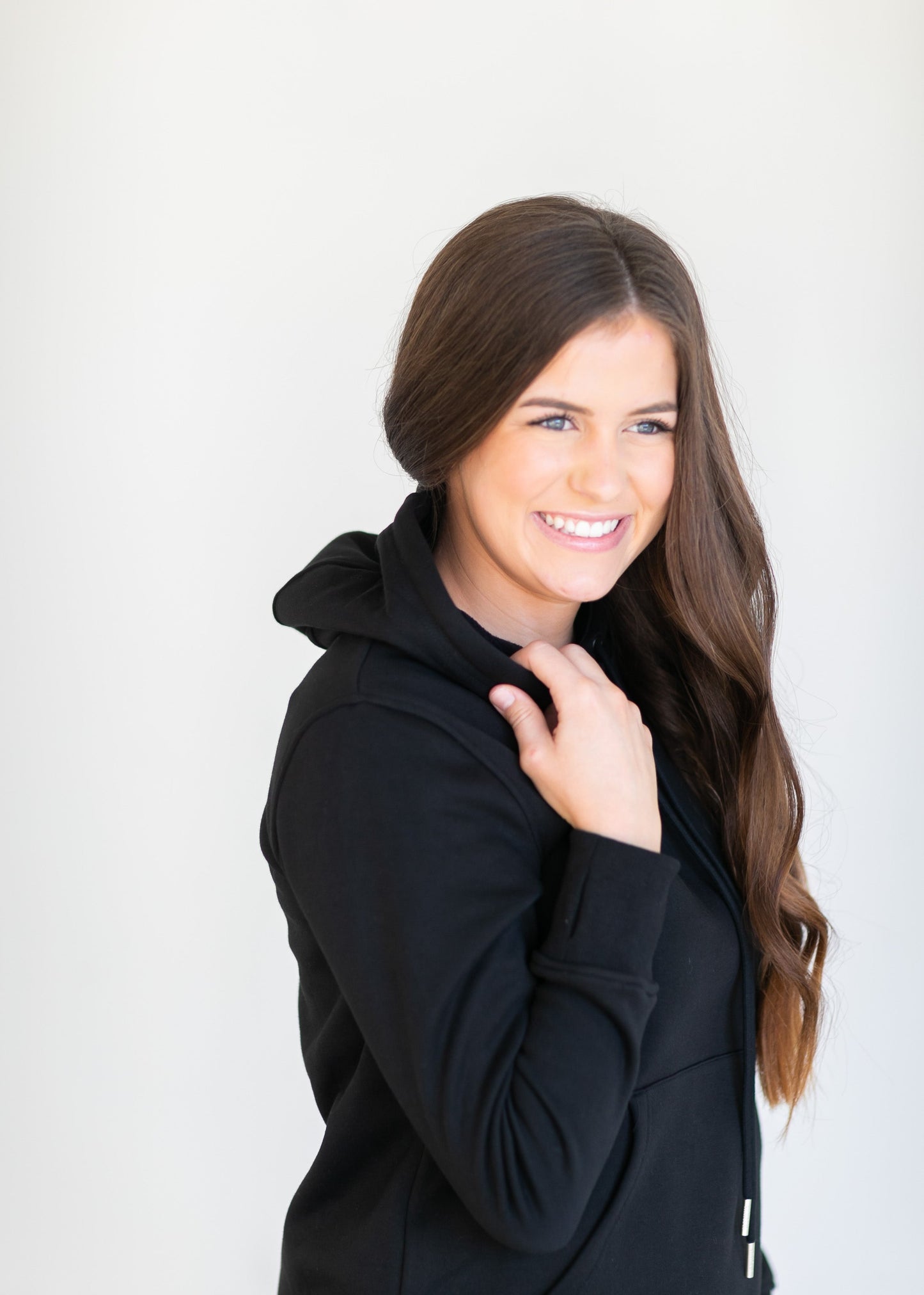 Marti Black Sweatshirt Midi Dress Dresses
