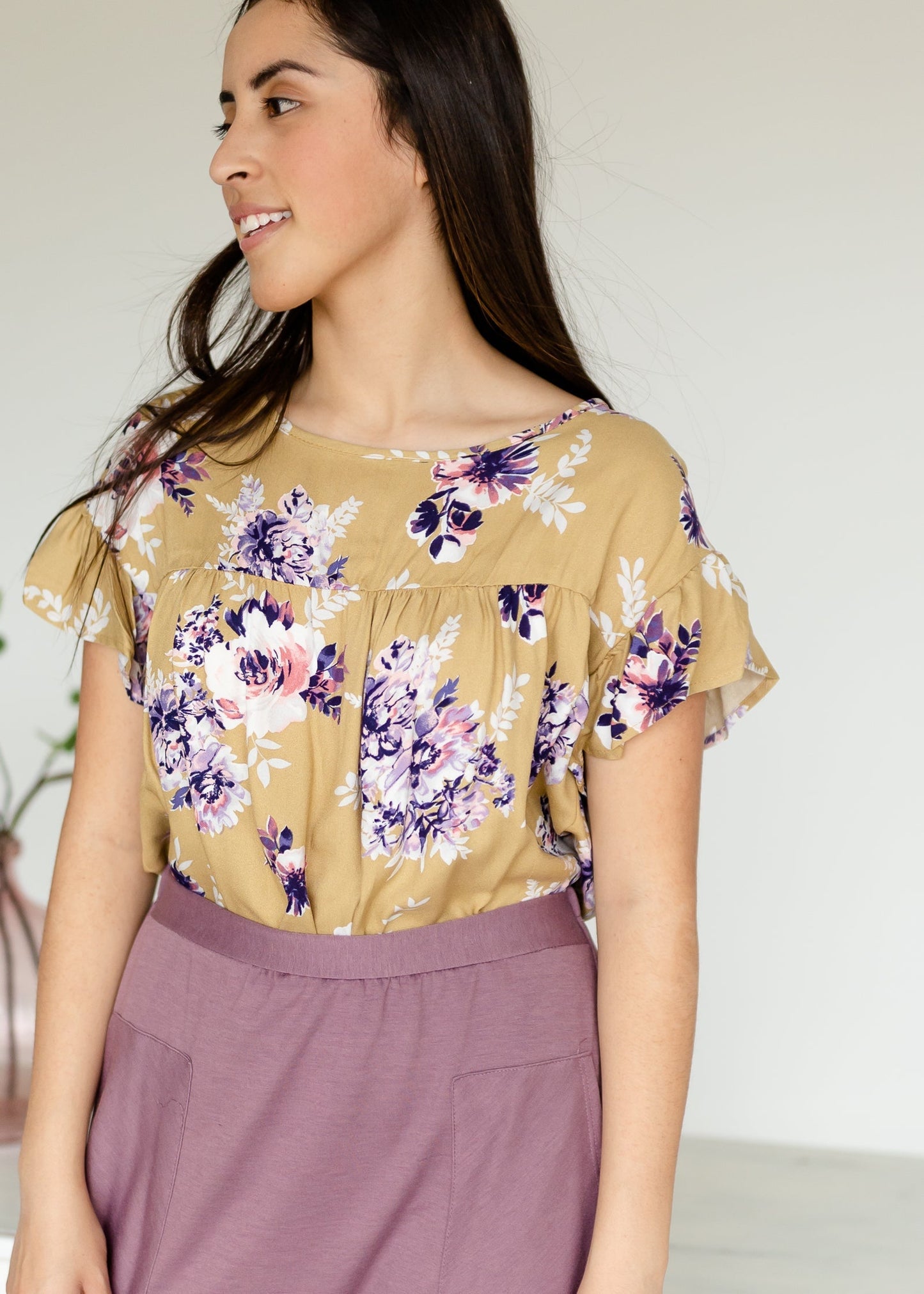 Mauve Patch Pocket Midi Skirt - FINAL SALE Skirts