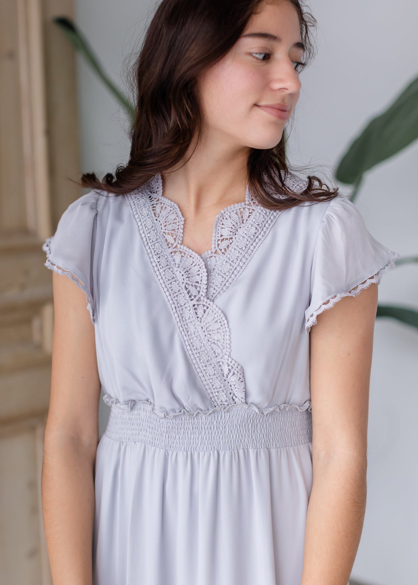 Maxi Dress with Scallop Edge Detail Dress Dresses Polagram