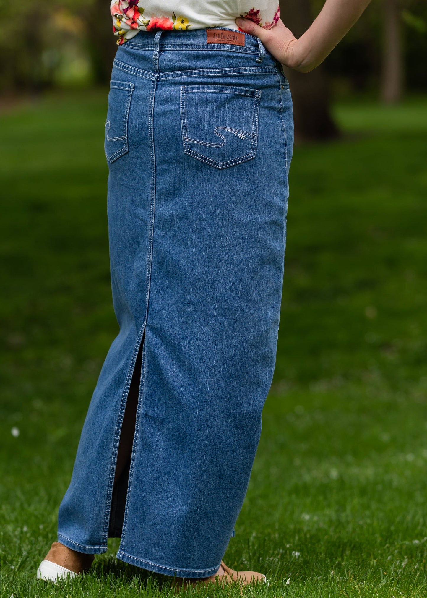 Mia Medium Denim Long Jean Skirt - FINAL SALE Skirts