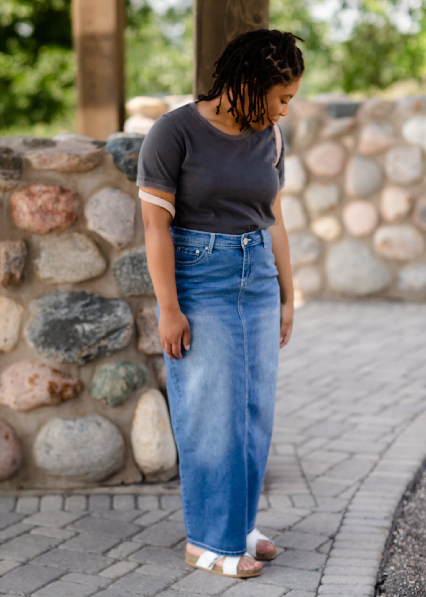 Mia Medium Denim Long Jean Skirt - FINAL SALE Skirts