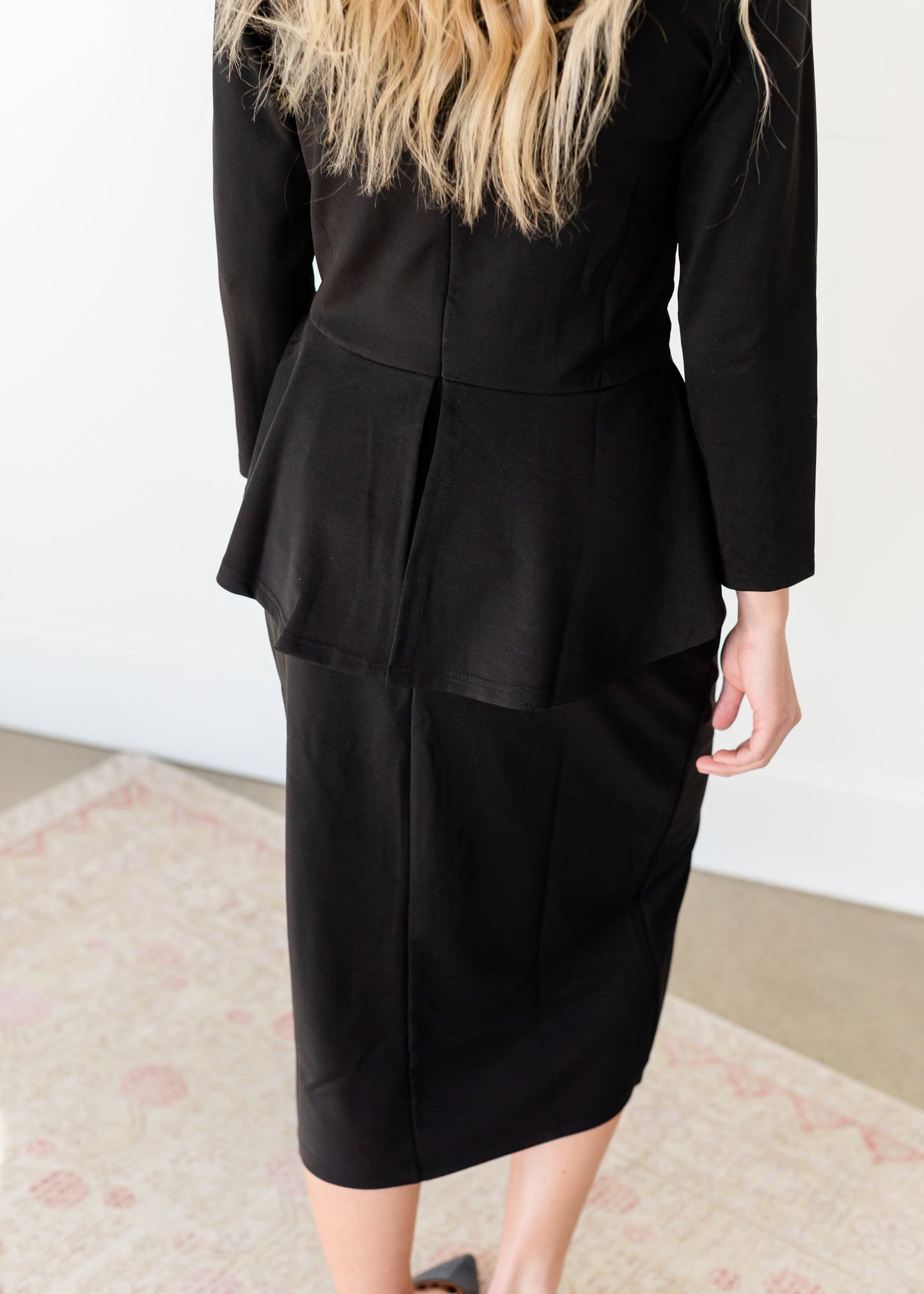 Mindy Black Straight Fit Midi Dress - FINAL SALE Dresses