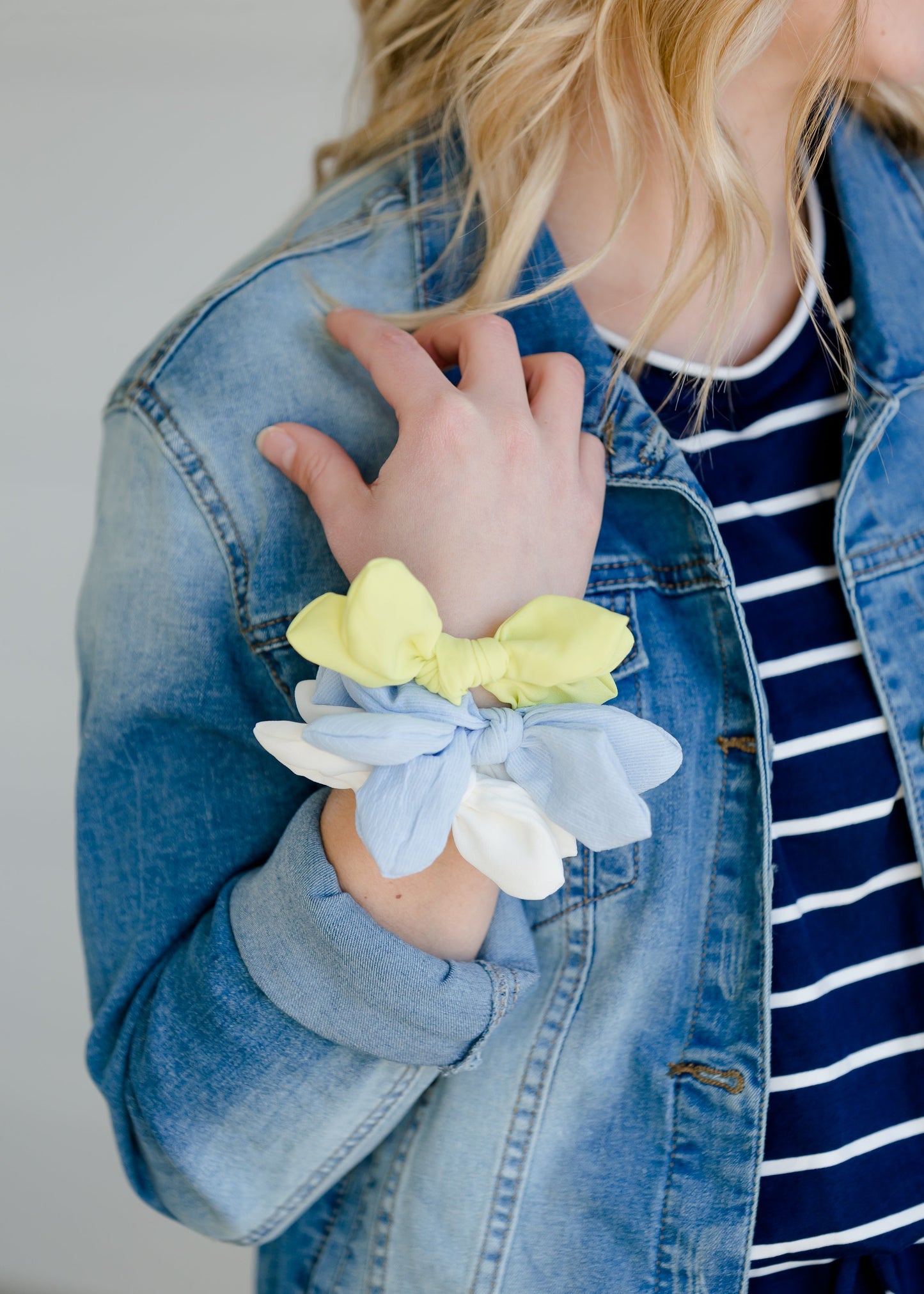 Multi Color Bow Hair Scrunchie - FINAL SALE Accessories