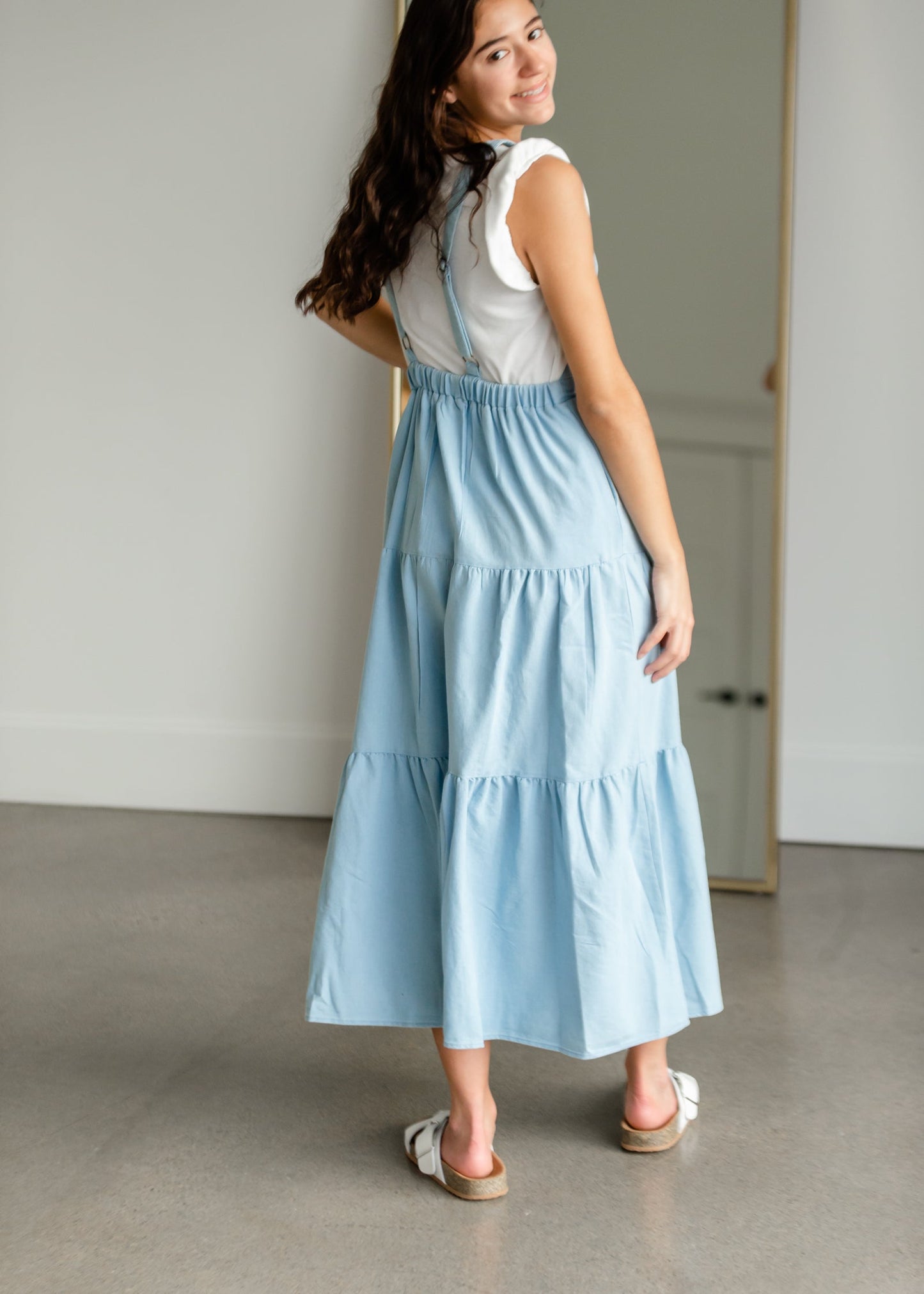 Overall Ruffled Maxi Dress Dresses Polagram & BaeVely
