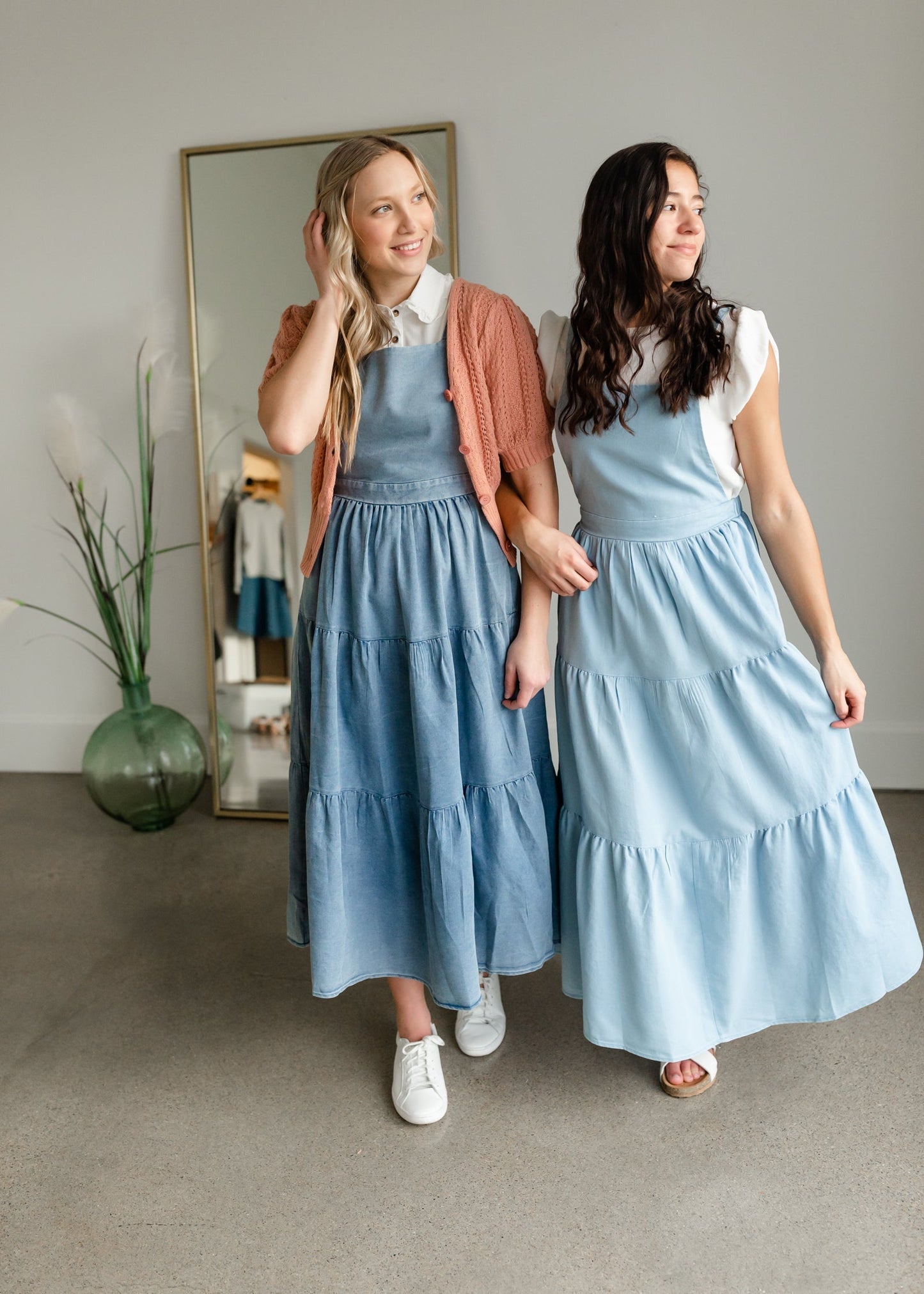 Overall Ruffled Maxi Dress Dresses Polagram & BaeVely