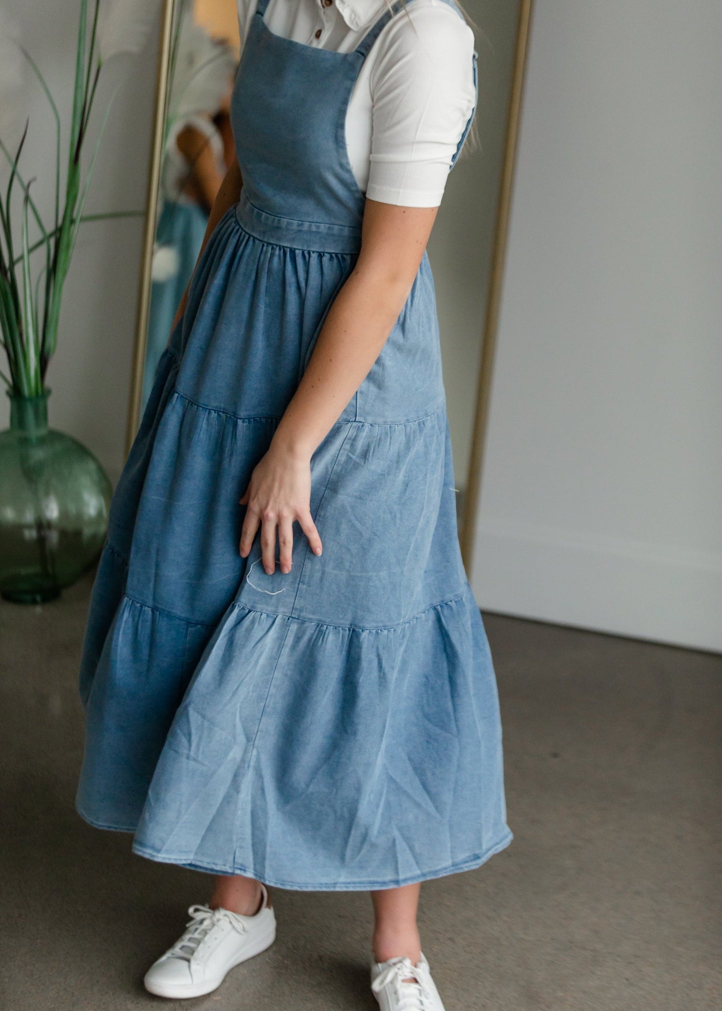 Overall Ruffled Maxi Dress Dresses Polagram & BaeVely