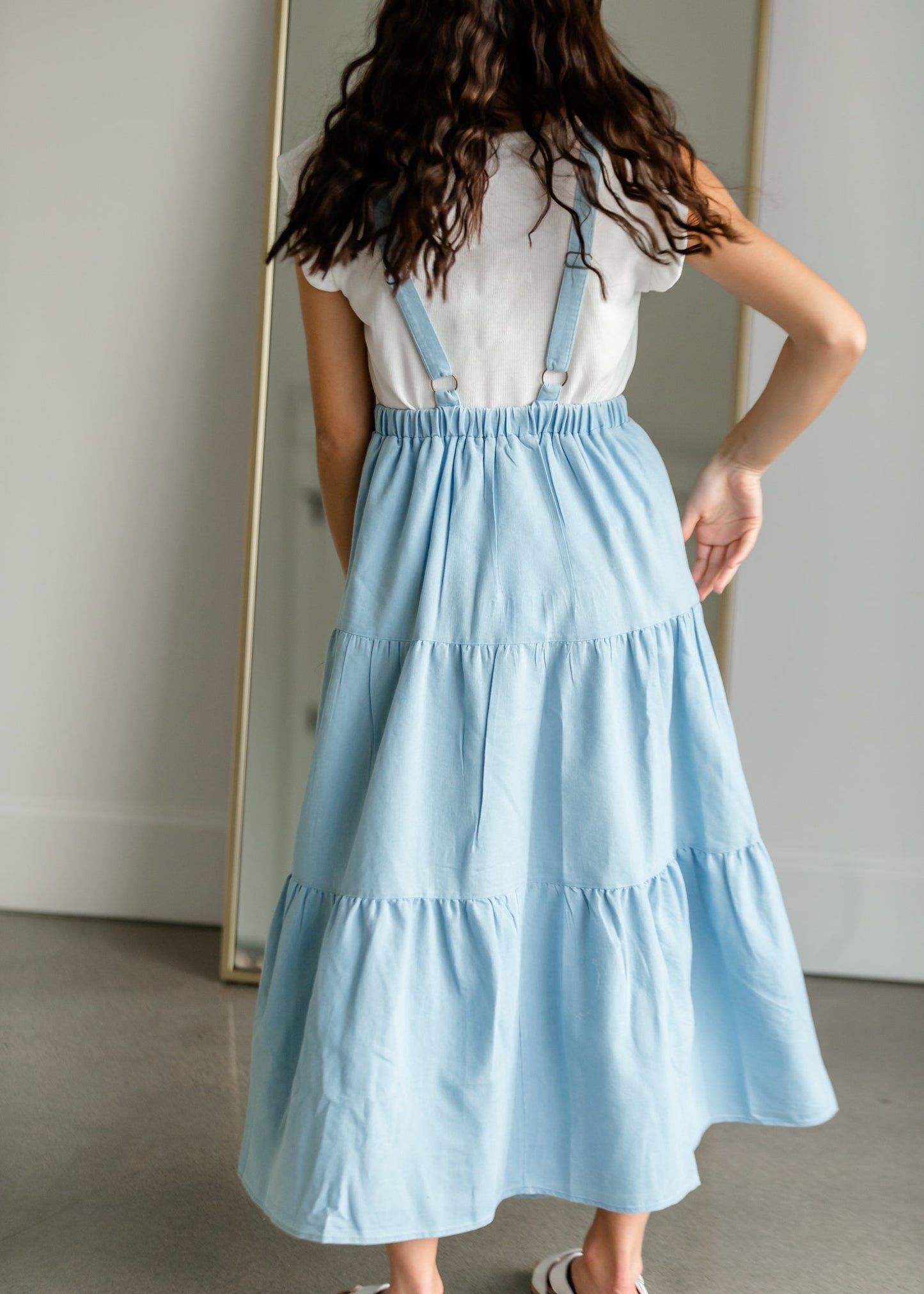Overall Ruffled Maxi Dress Dresses Polagram & BaeVely