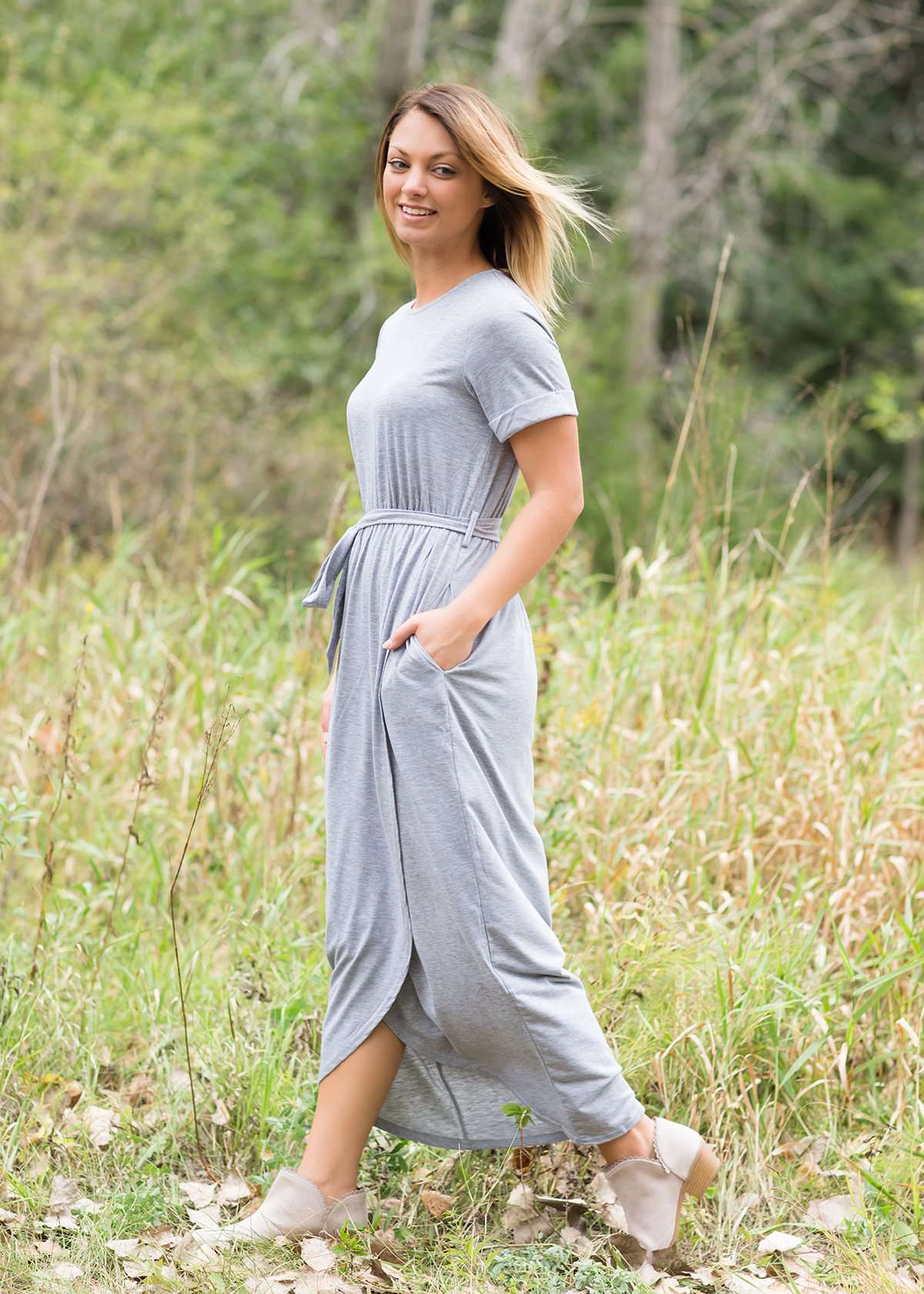 Overlap Solid Skirt Dress - FINAL SALE Dresses