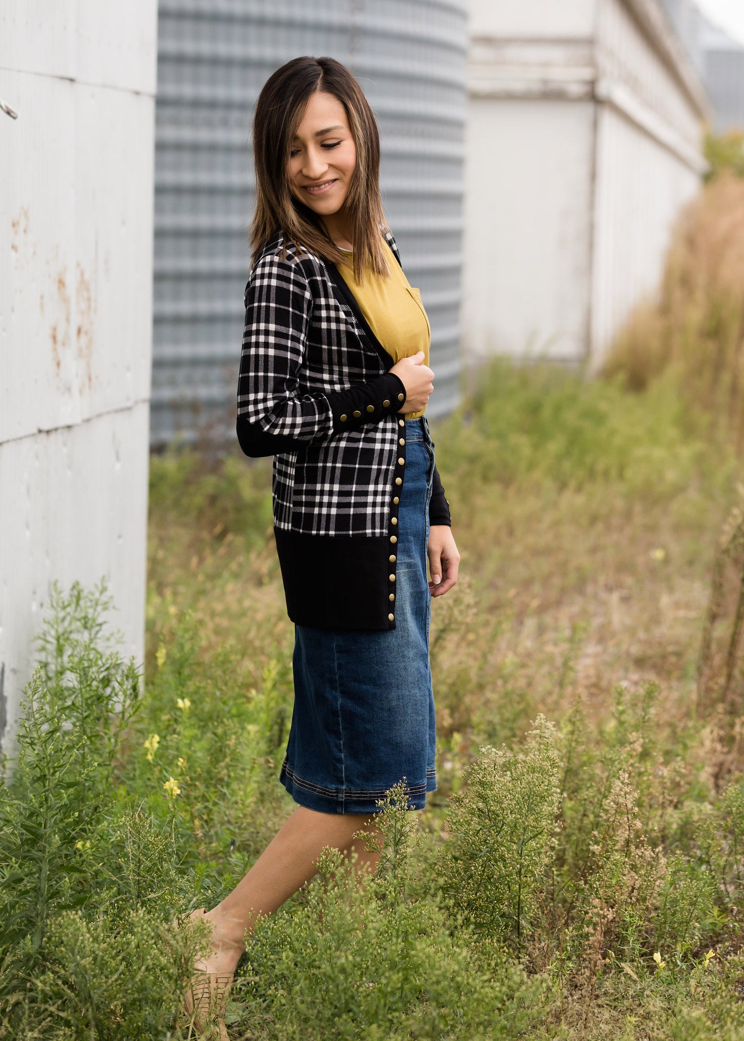 Plaid Snap Button Cardigan - FINAL SALE Layering Essentials
