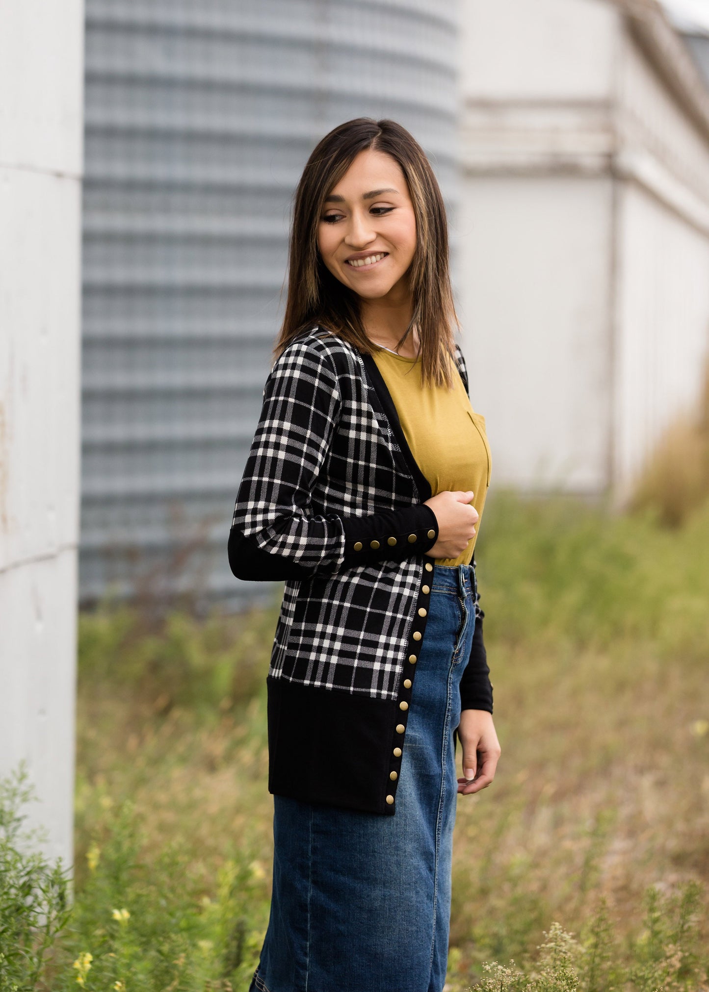 Plaid Snap Button Cardigan - FINAL SALE Layering Essentials