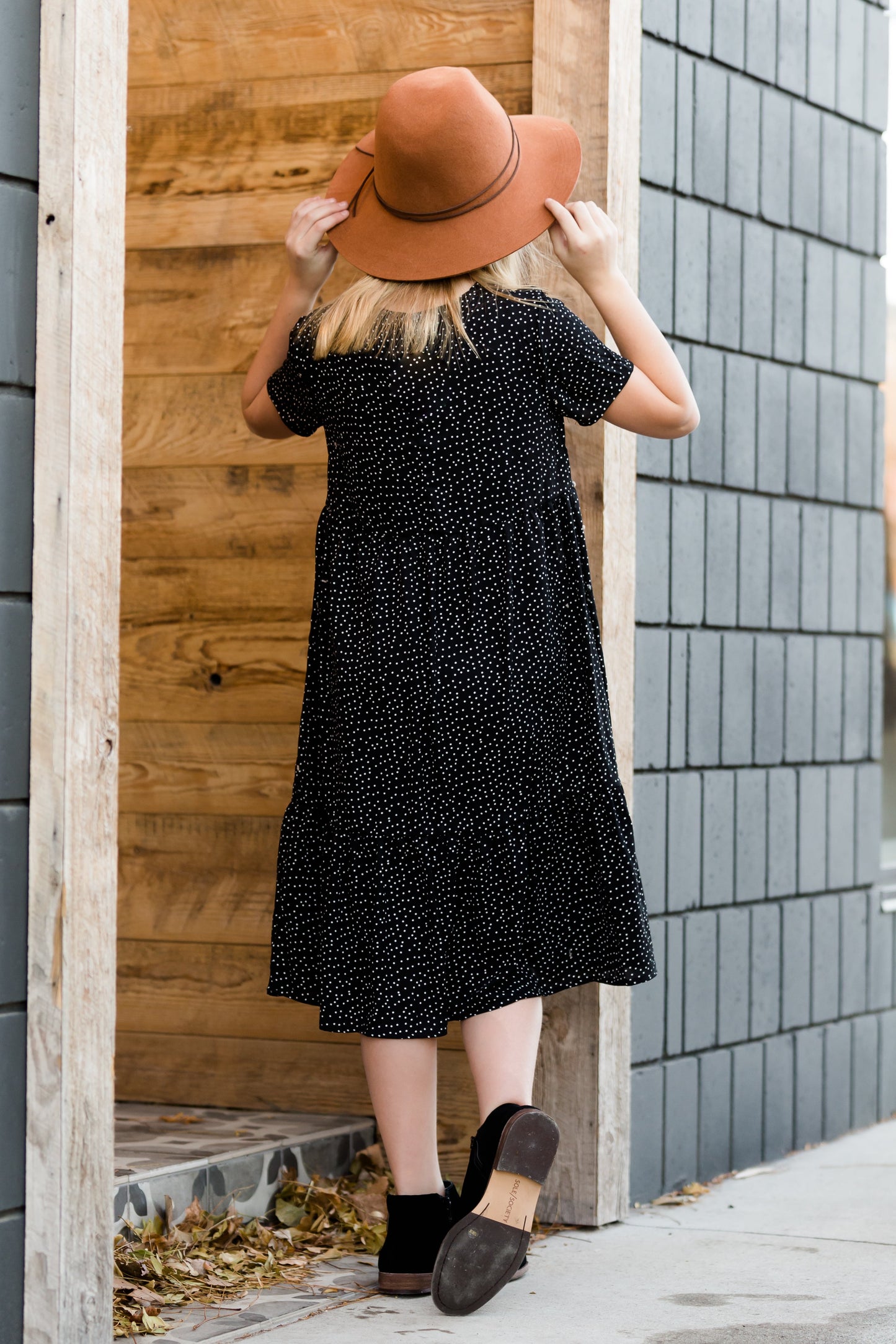 Polka Dot Ruffle Midi Dress - FINAL SALE Dresses