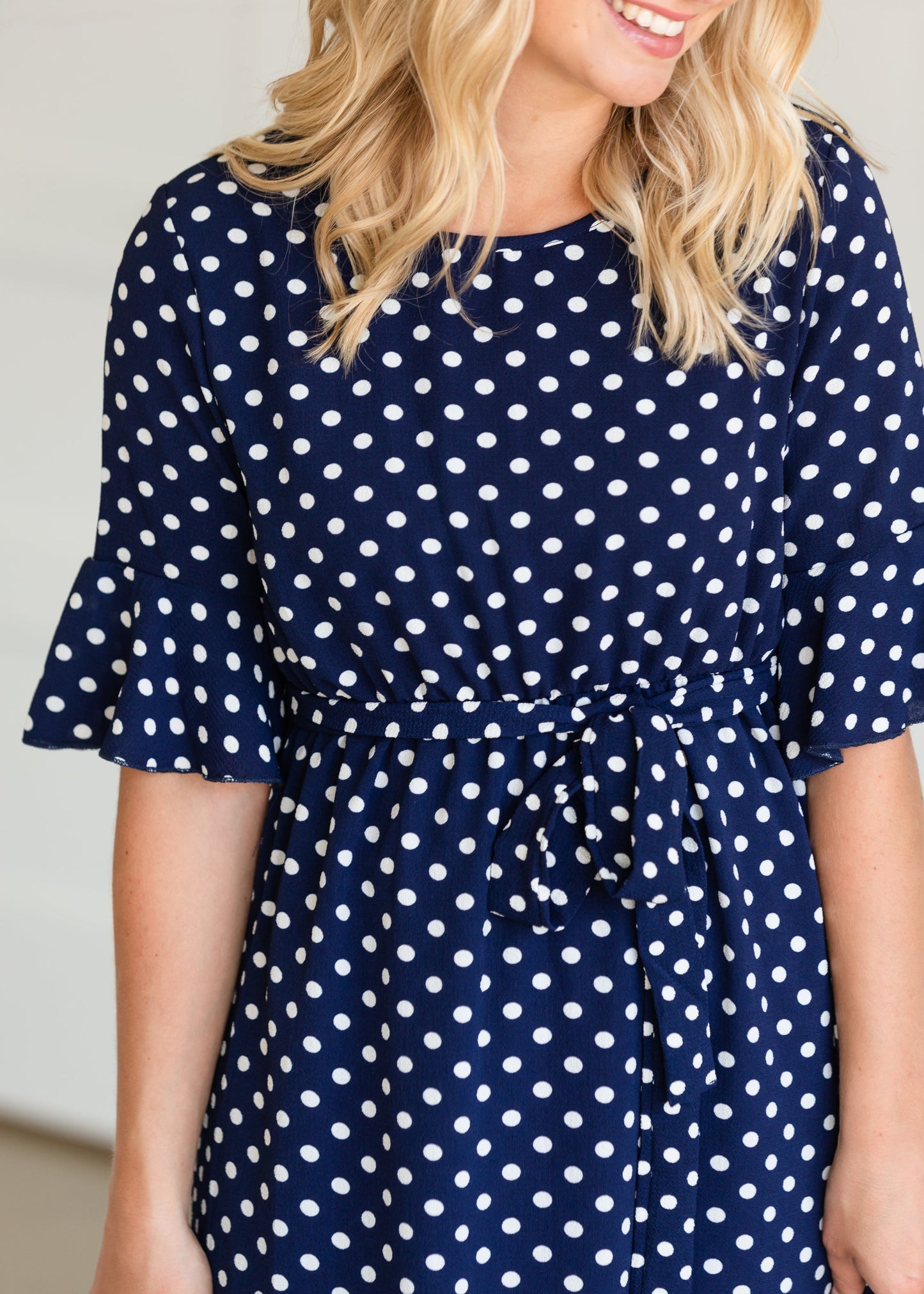 Polka Dot Trumpet Sleeve Maxi Dress - FINAL SALE Dresses