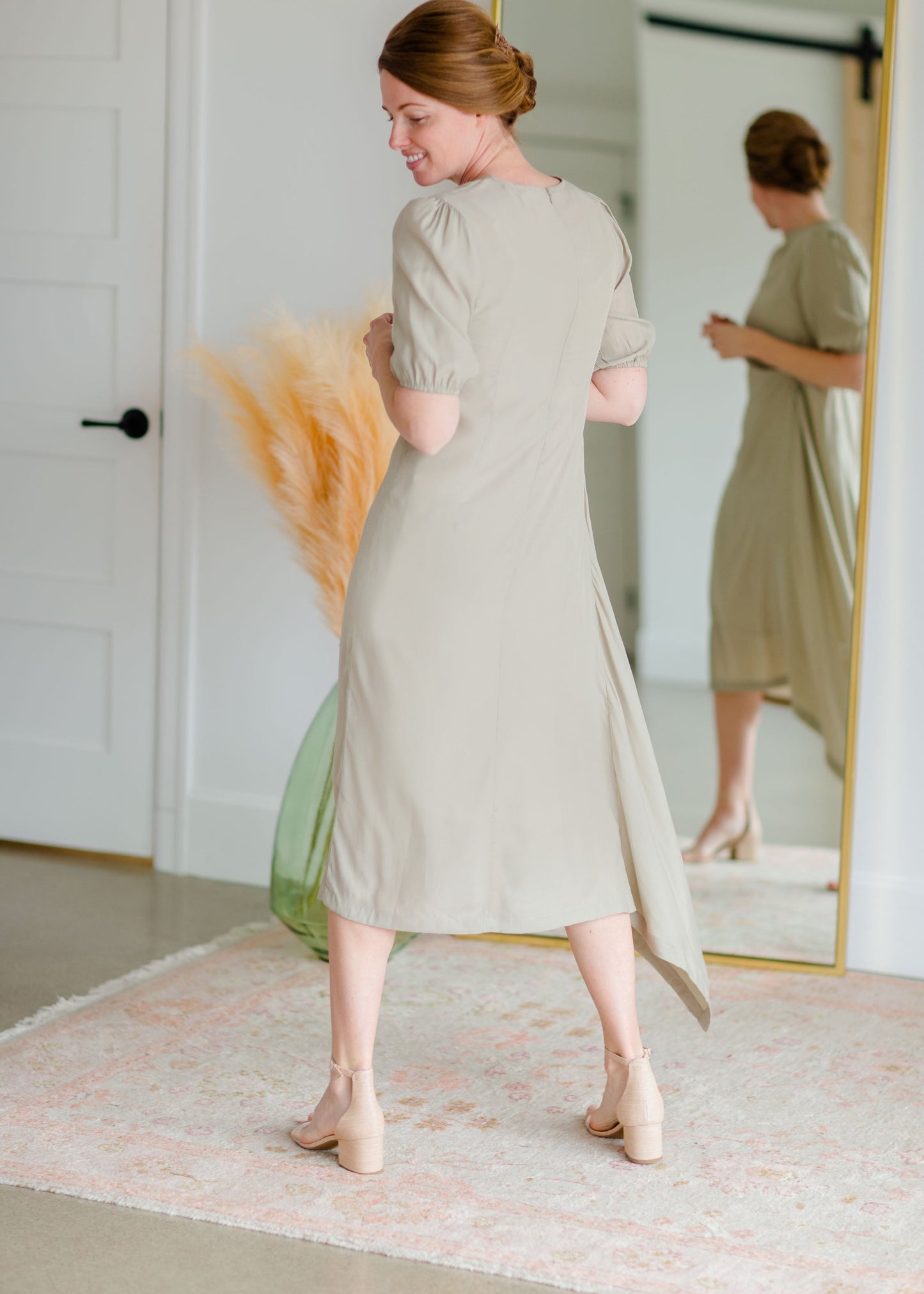 Puff Sleeve Asymmetrical Dress Dresses Grade & Gather