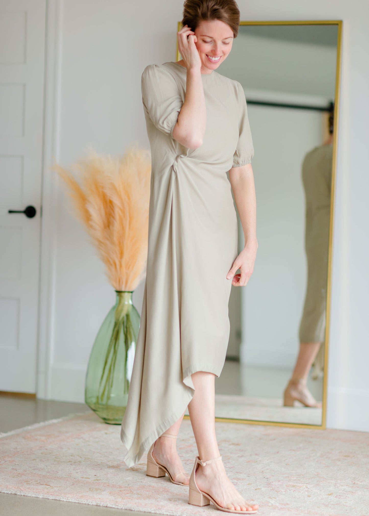 Puff Sleeve Asymmetrical Dress Dresses Grade & Gather