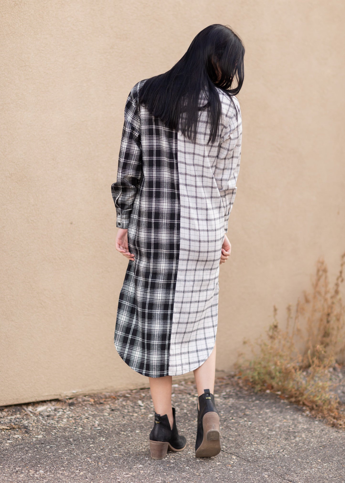 Rae Button Up Plaid Dress Dresses