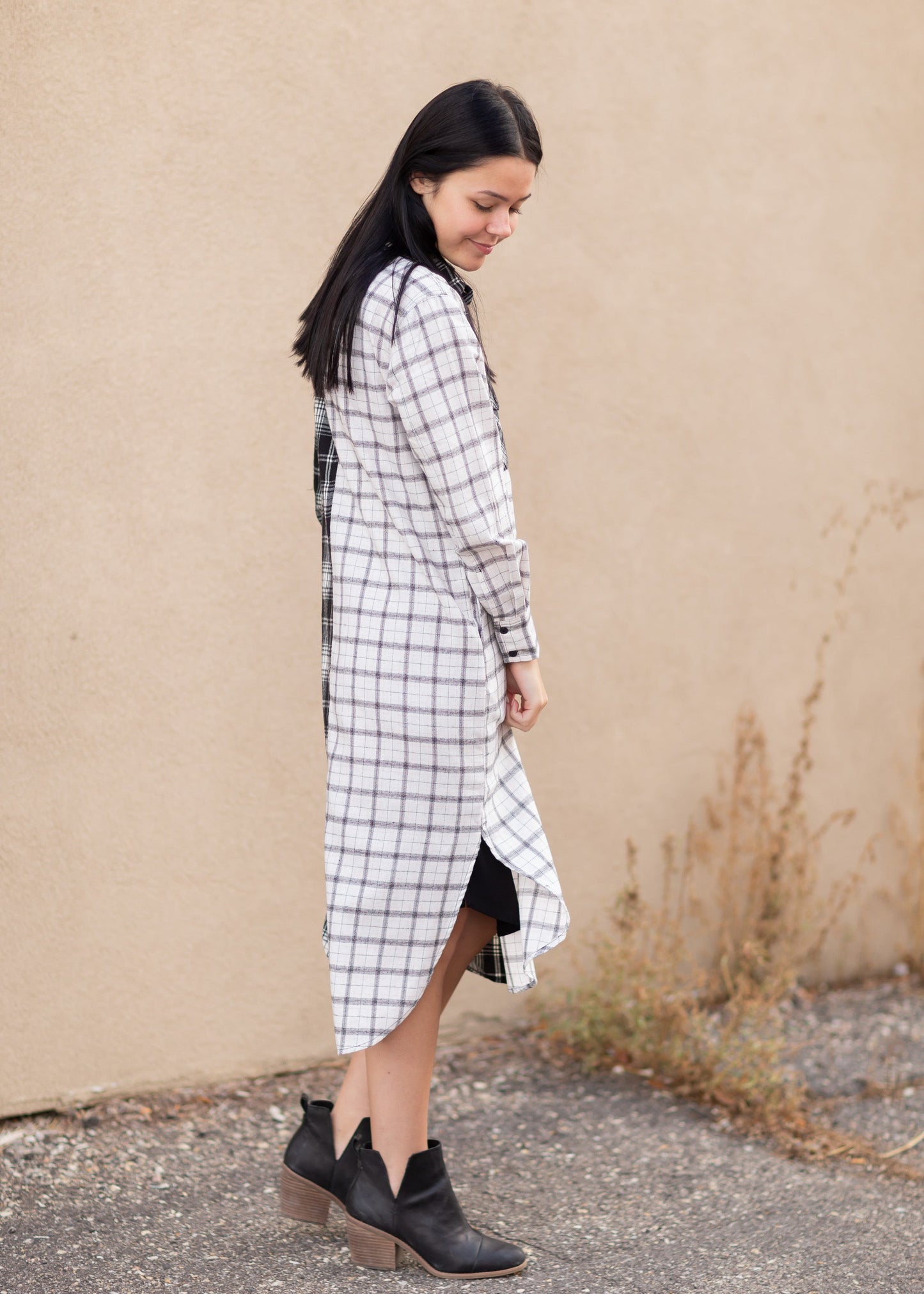Rae Button Up Plaid Dress Dresses