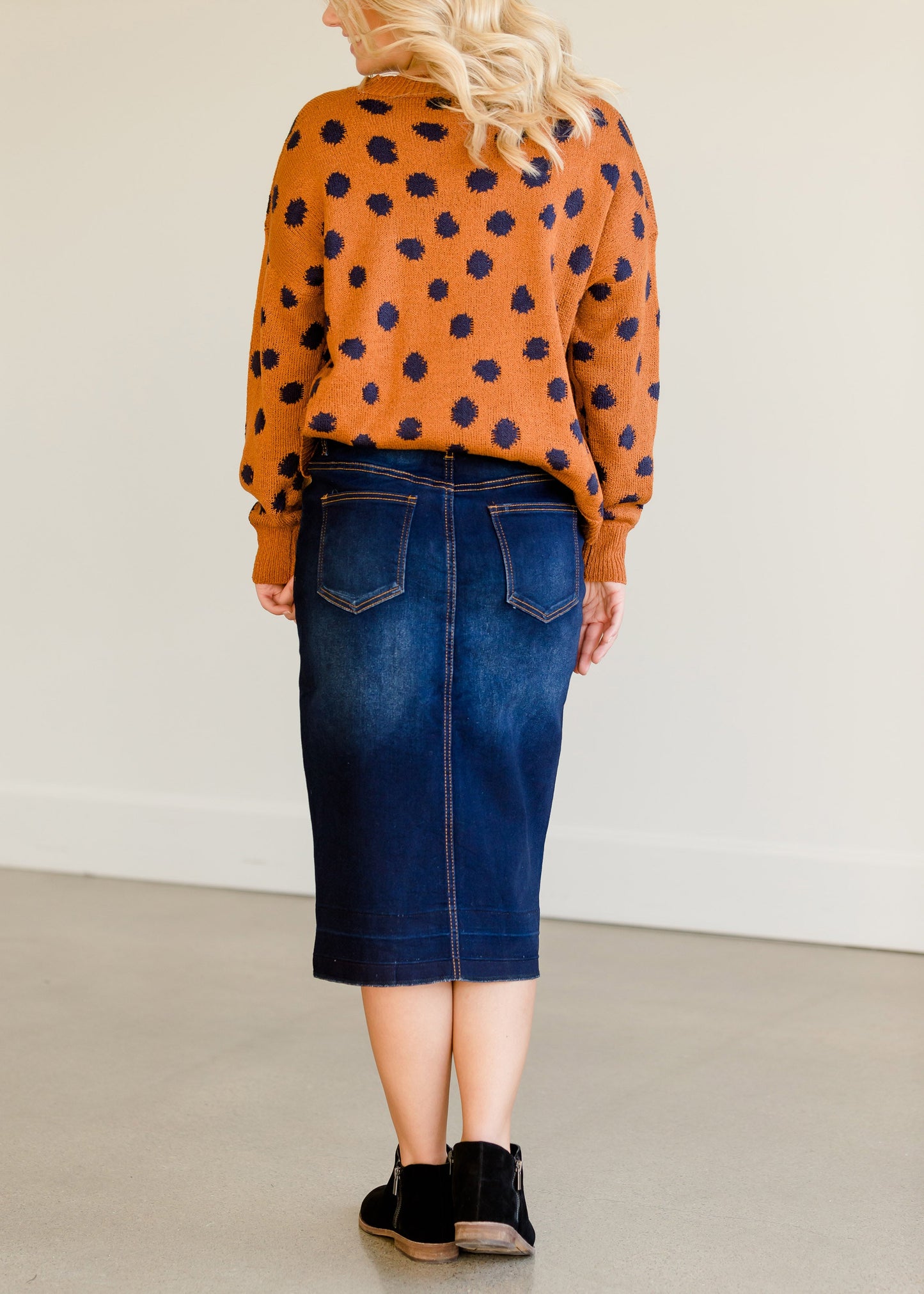 Raw Hem Dark Denim Jean Skirt - FINAL SALE Skirts