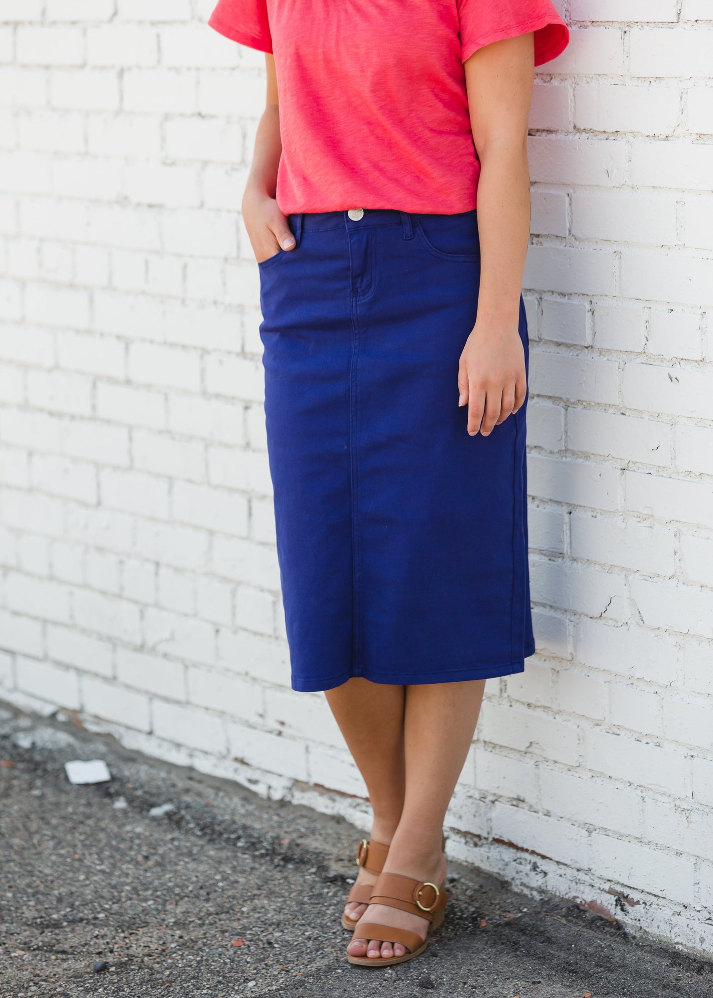 Remi Cobalt Blue Midi Skirt - FINAL SALE Skirts
