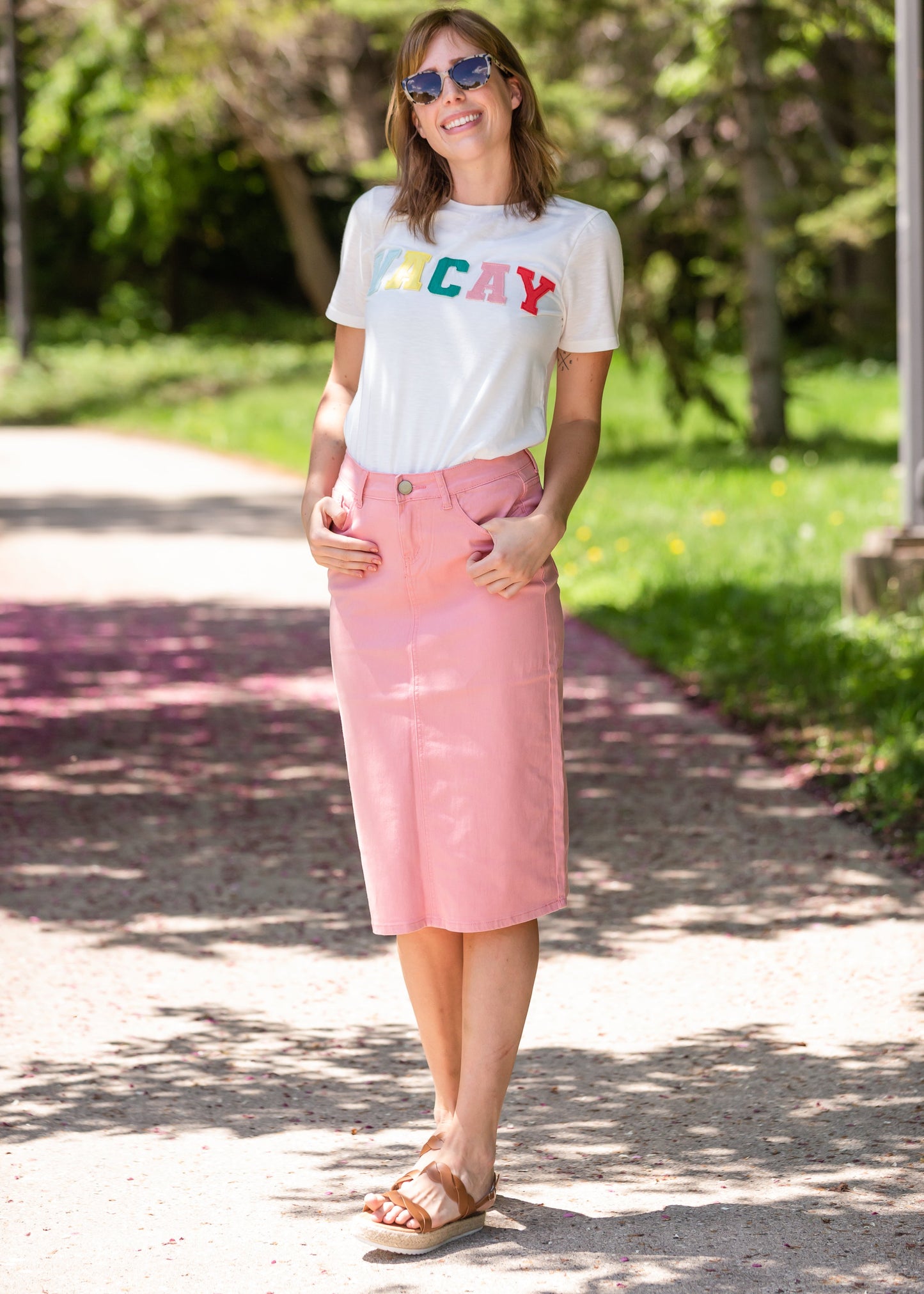 Remi Pink Midi Skirt - FINAL SALE Skirts