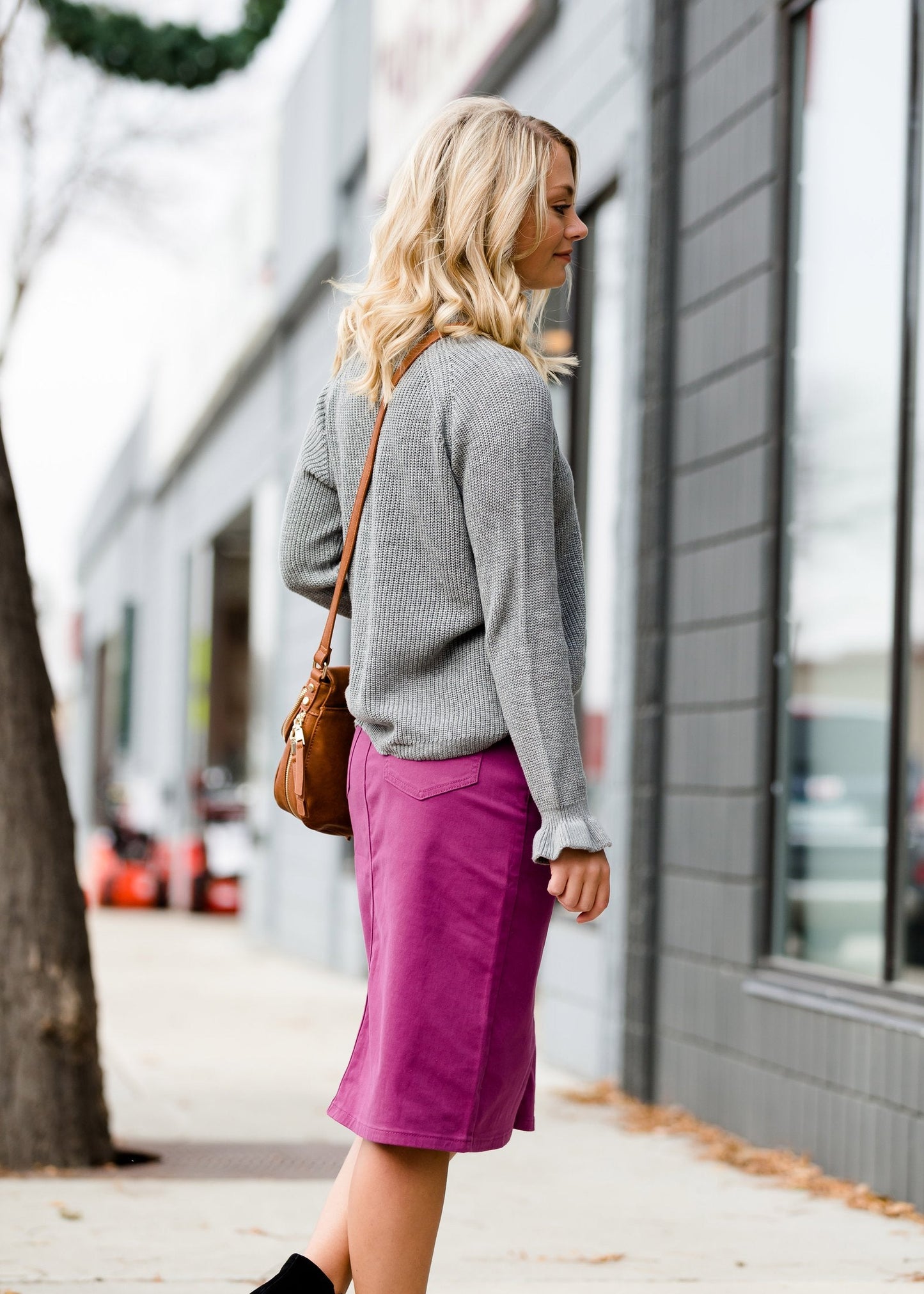 Remi Plum Midi Skirt - FINAL SALE Skirts