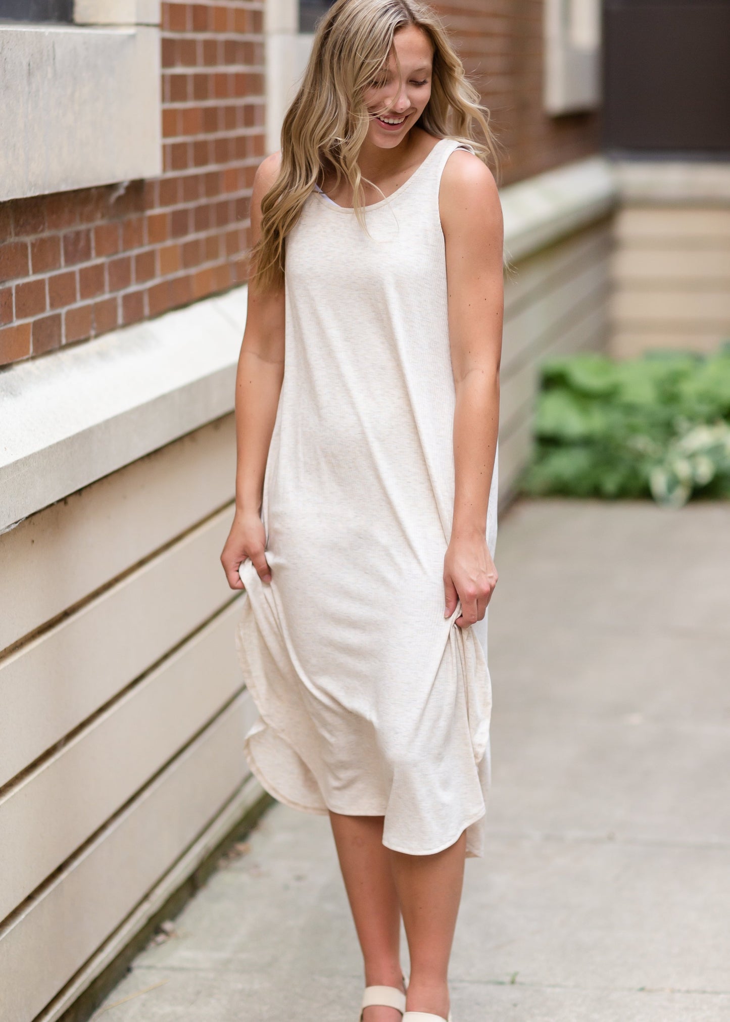 Rib Knit Sleeveless Dress Dresses