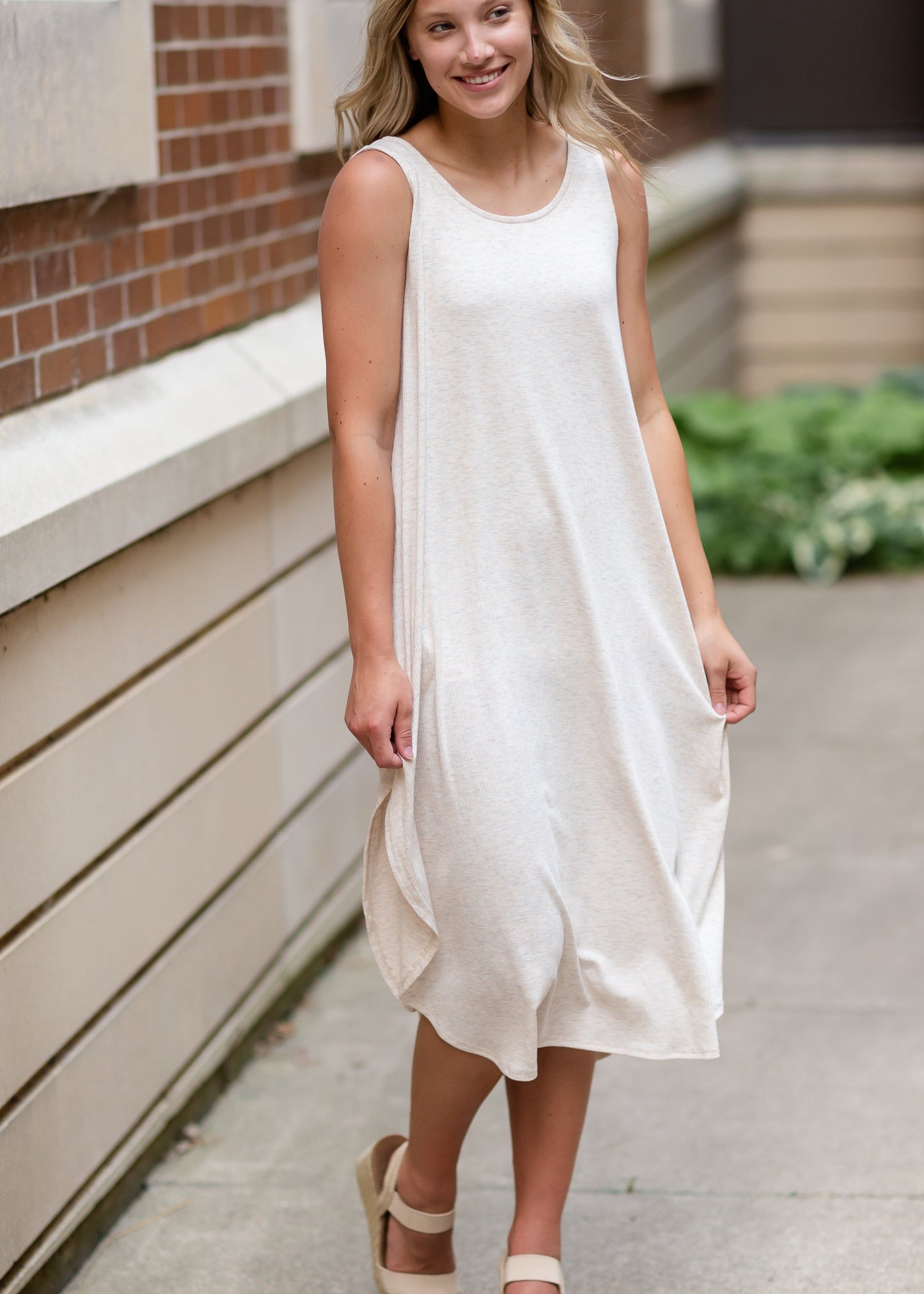 Rib Knit Sleeveless Dress Dresses