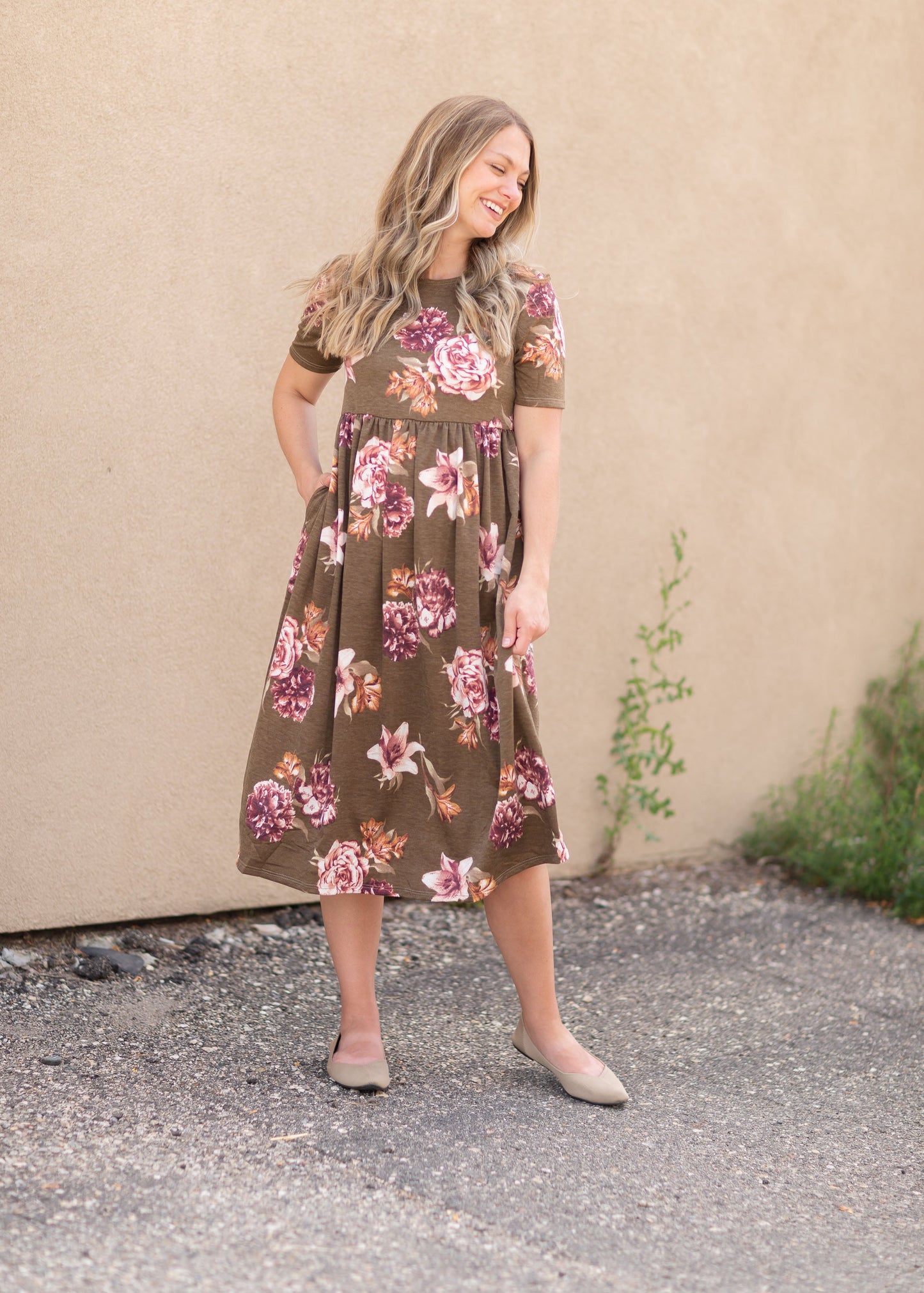 Round Neck Baby Doll Dress Dresses