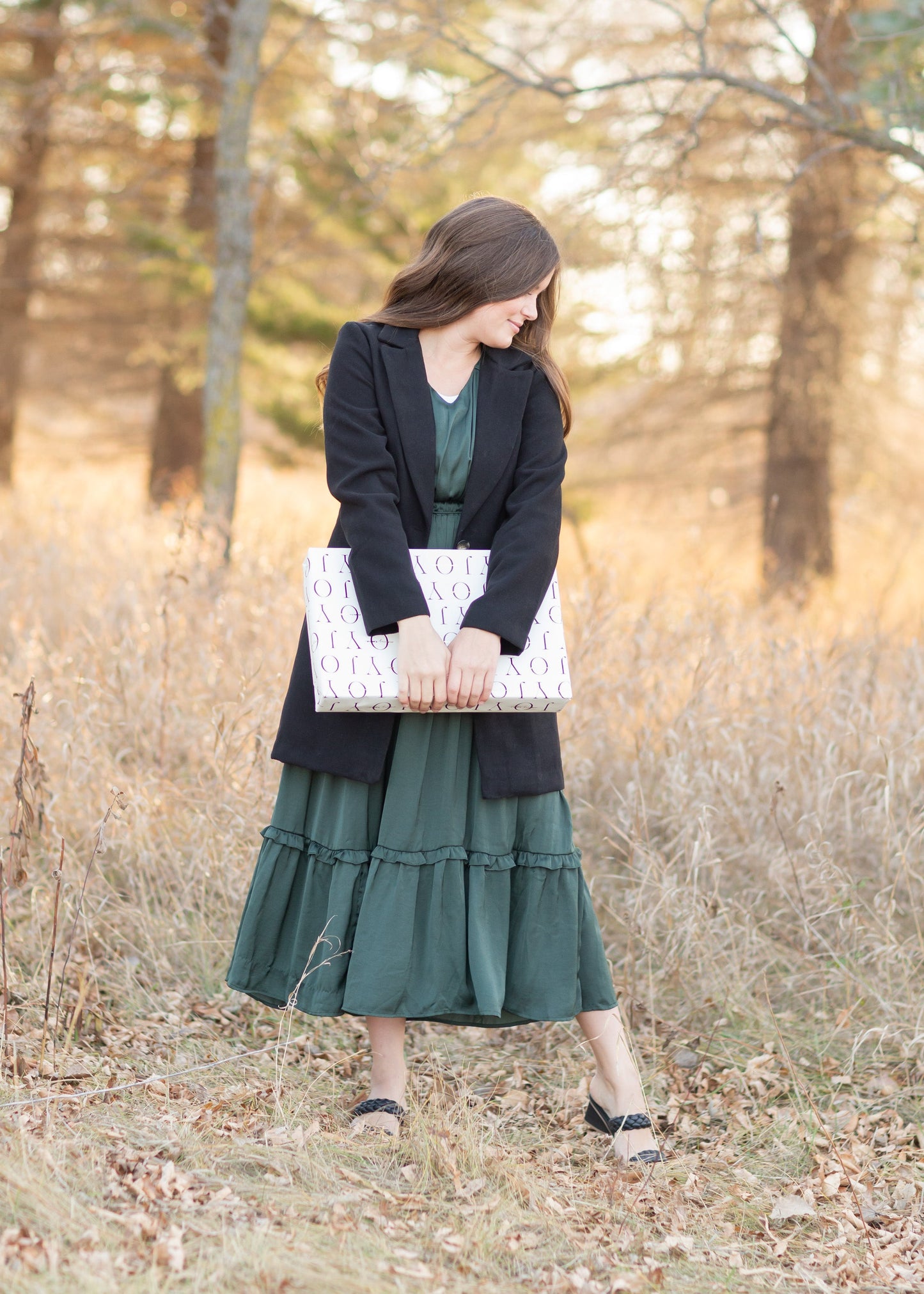 Ruffle Detail Dull Satin Midi Dress Skirts