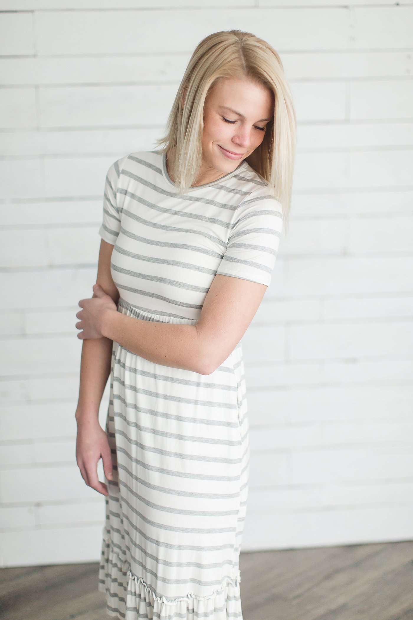 Ruffle Hem Midi Dress Dresses