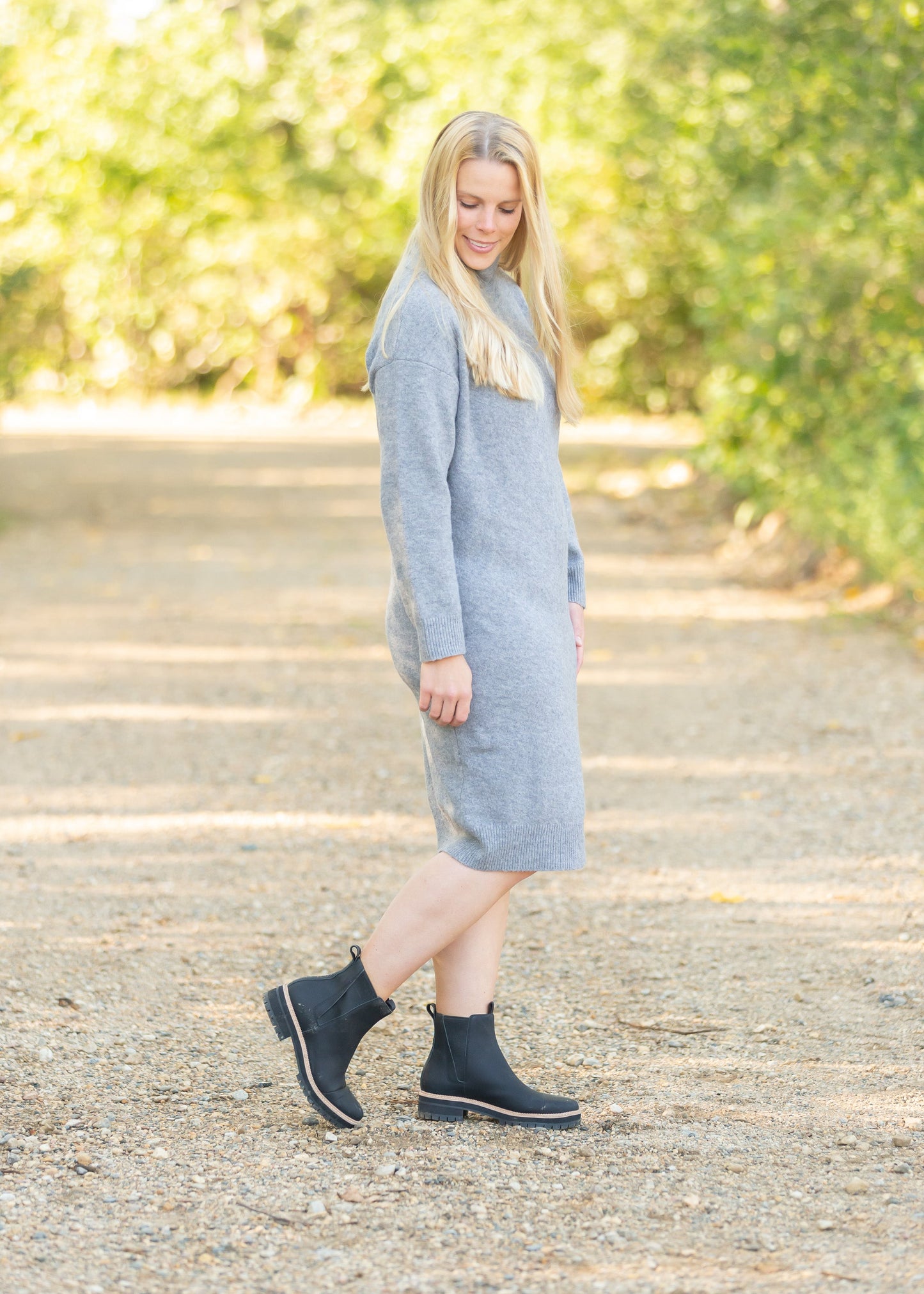 The Samantha Cowl Neck Sweater Dress is an Inherit Design that has a beautiful marled heathered look you'll love! Made from high quality fabric, you'll be able to wear this season after season. This dress is tailored with straight, clean lines for a flattering fit and we love the coziness of the cowl neck!