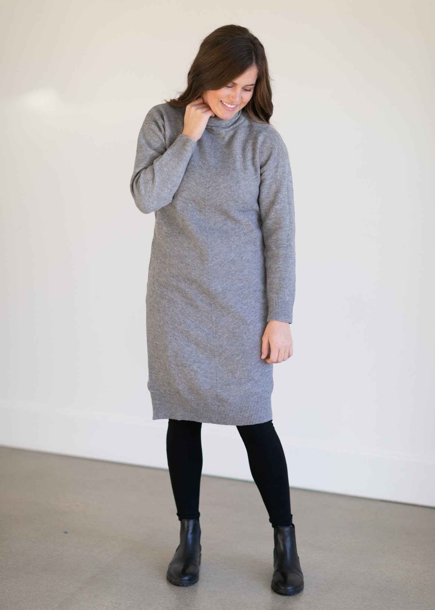 Samantha Cowl Neck Sweater Dress Dresses