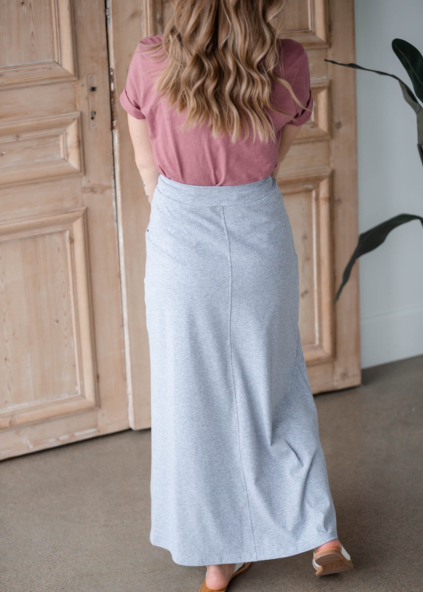 Shilo Pocket Knit Maxi Sweat Skirt Skirts Inherit- SOP
