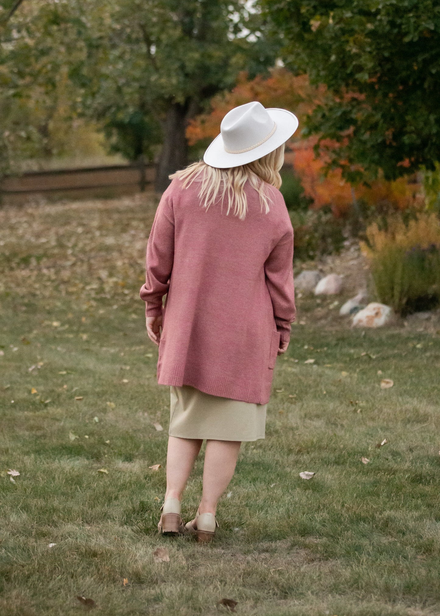 Solid Cardigan with Pockets Tops