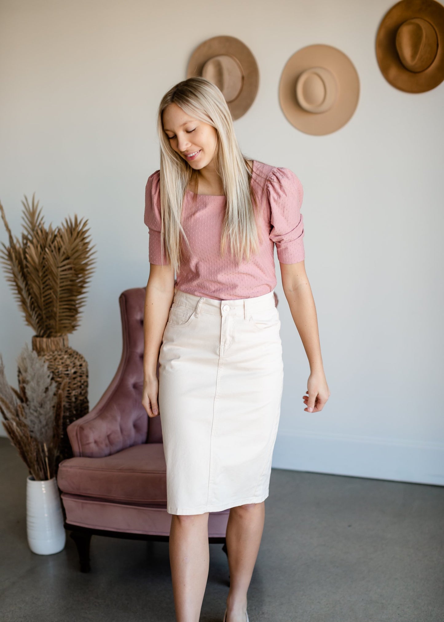 Square Neck Puff Sleeve Top Tops Polagram