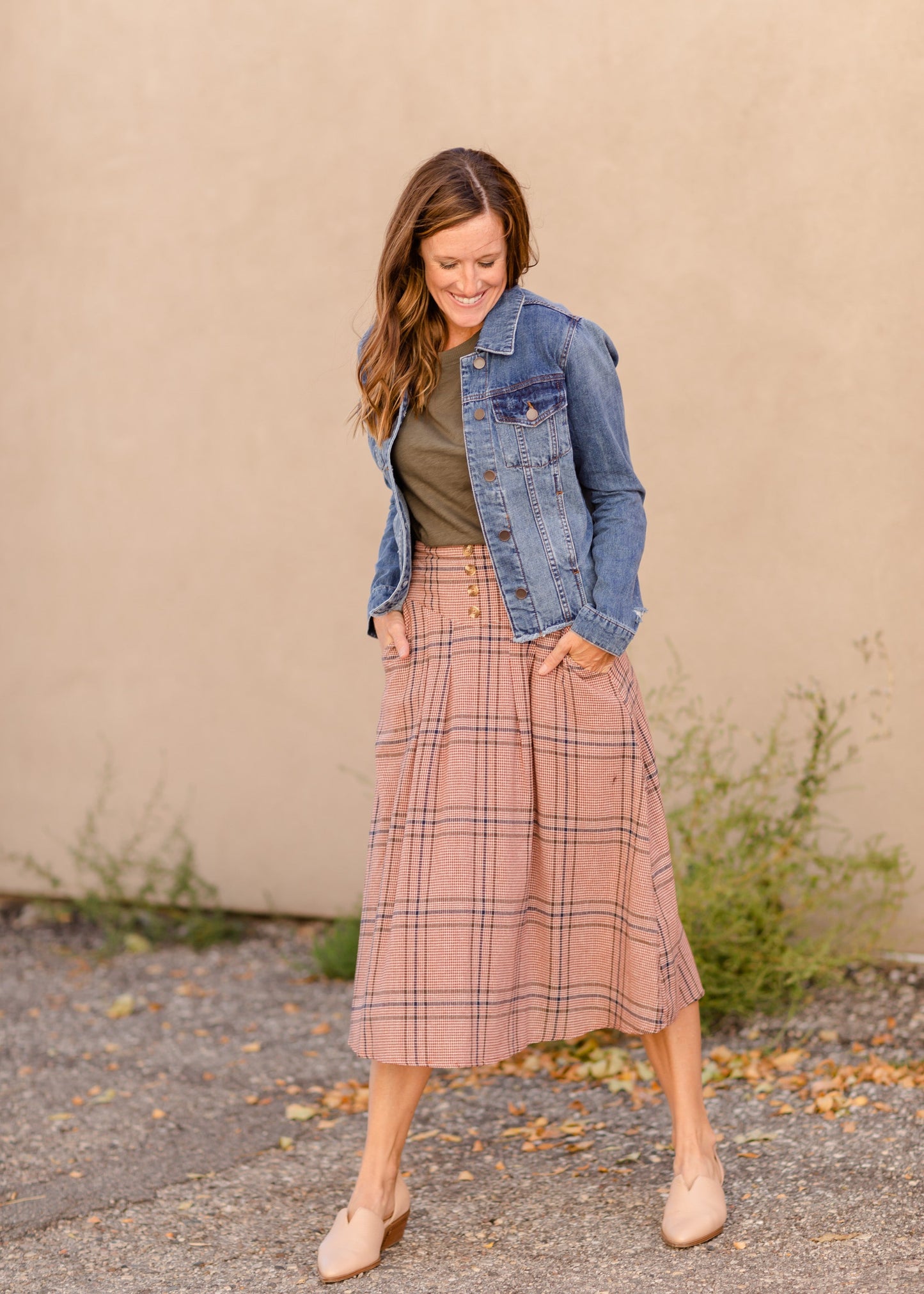 Susie Plaid A-Line Midi Skirt - FINAL SALE Skirts