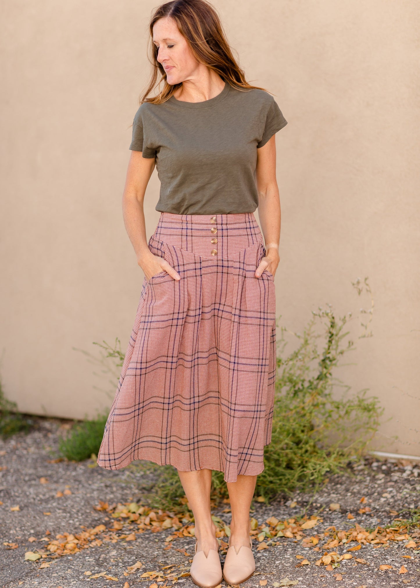Susie Plaid A-Line Midi Skirt - FINAL SALE Skirts