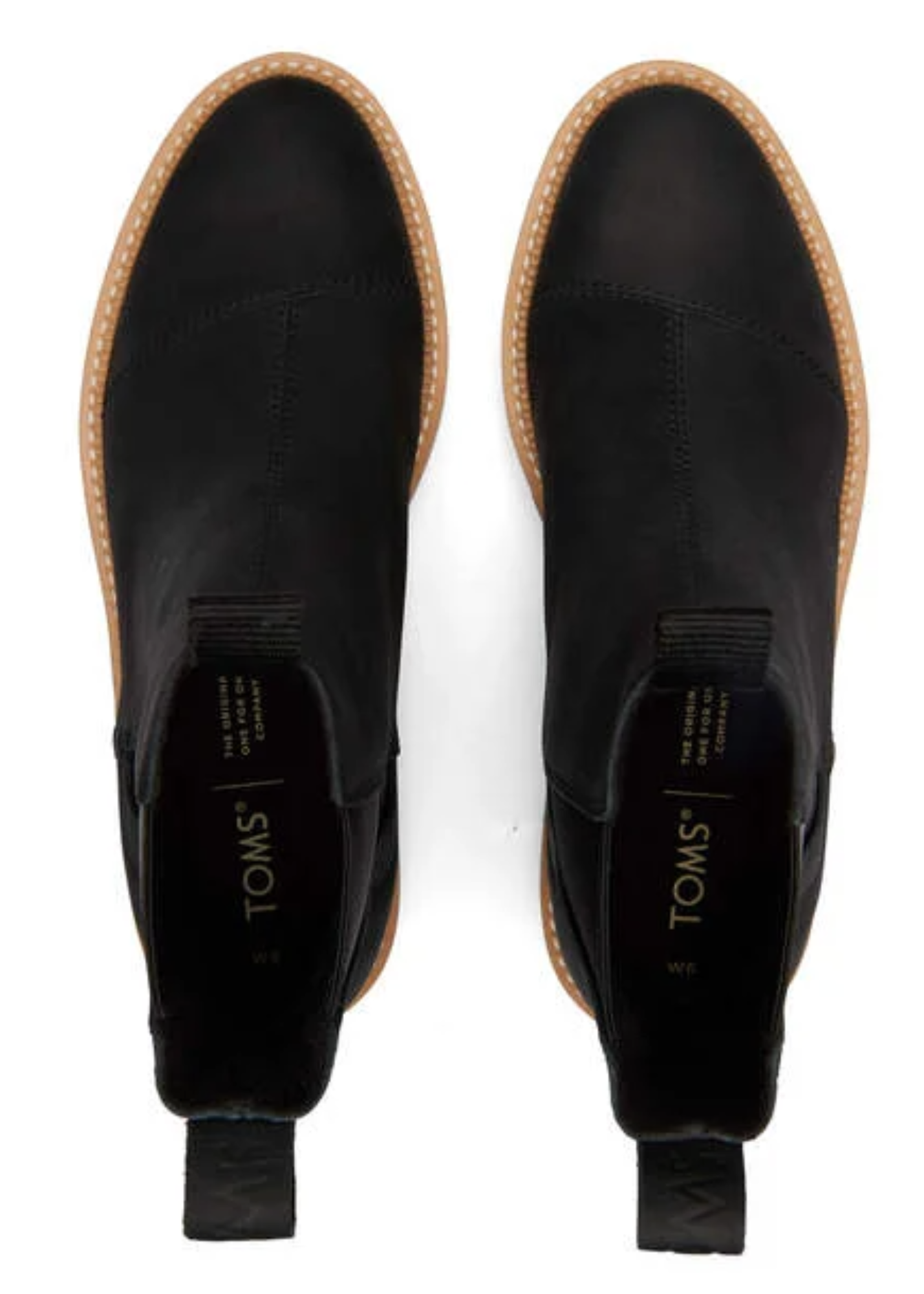 TOMS® Dakota Black Leather Boots Shoes