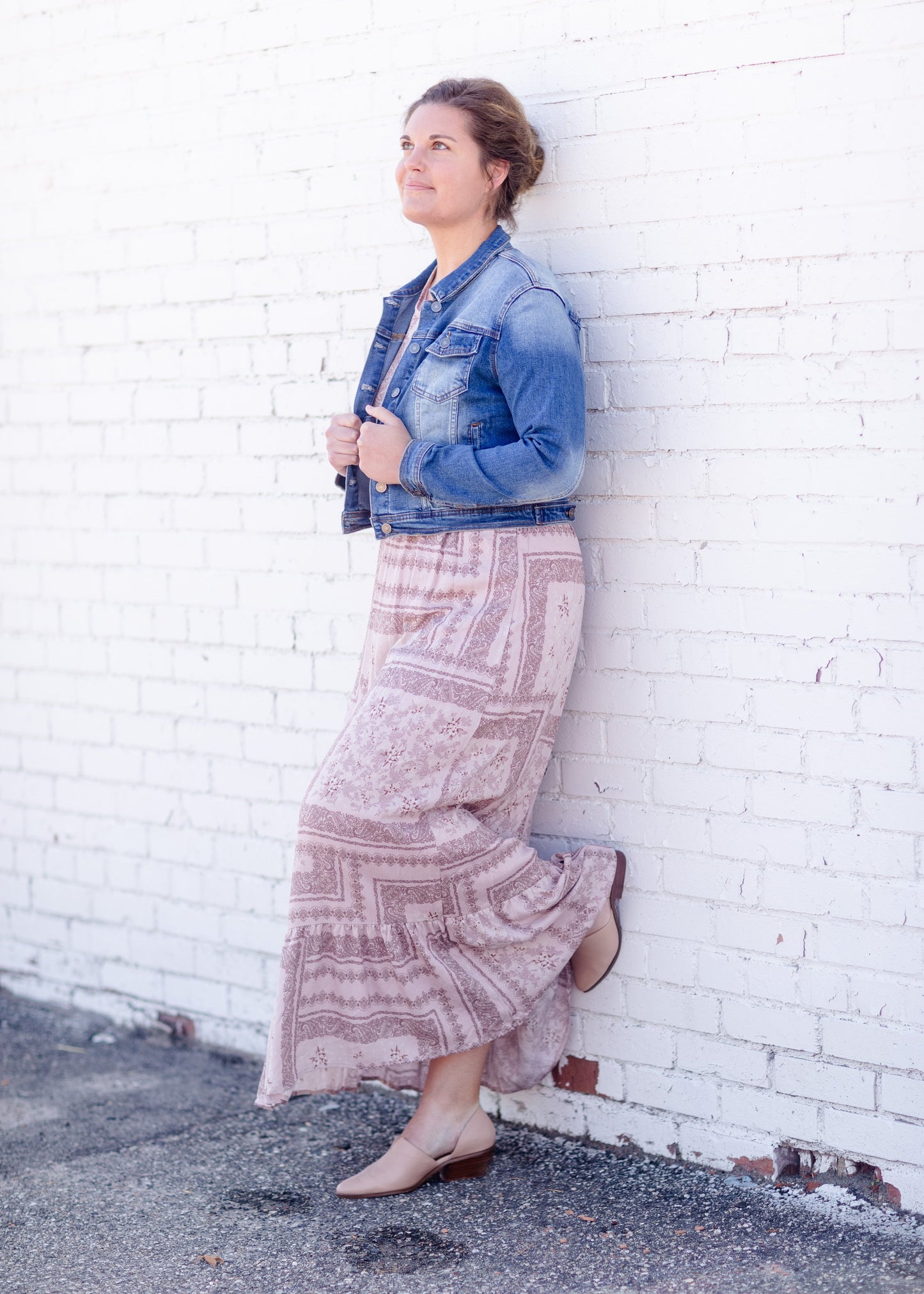 Willa Dusty Rose Flutter Bell Sleeve Maxi Dress Dresses Inherit