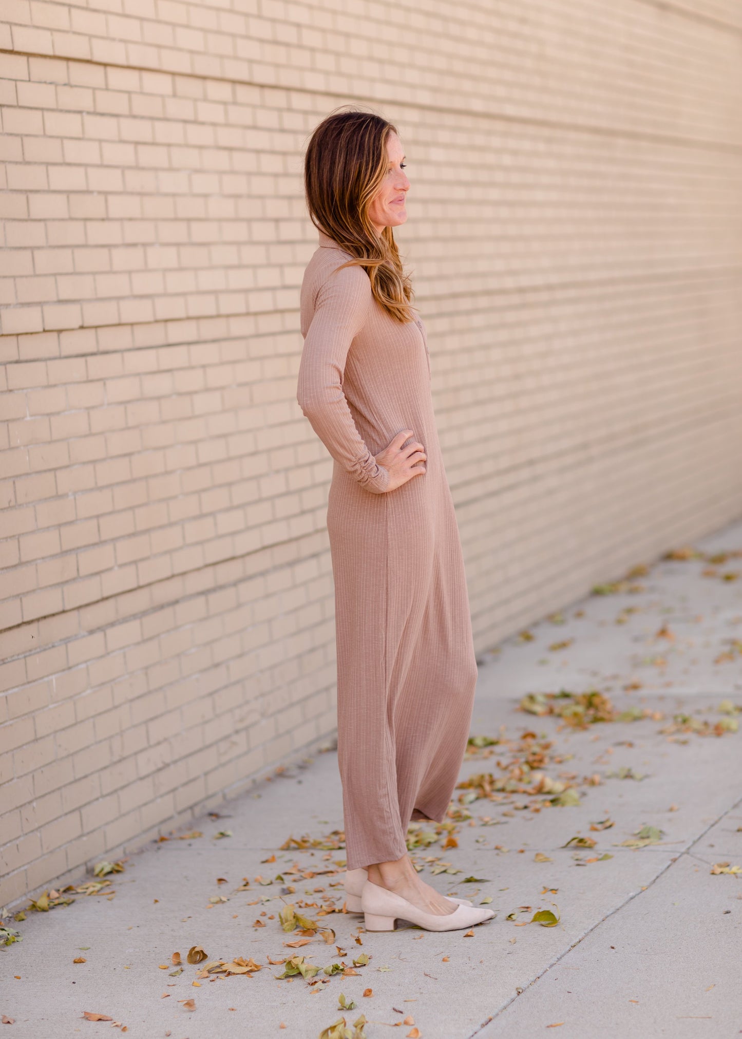 Willow Tan Henley Ribbed Maxi Dress Dresses Z Supply